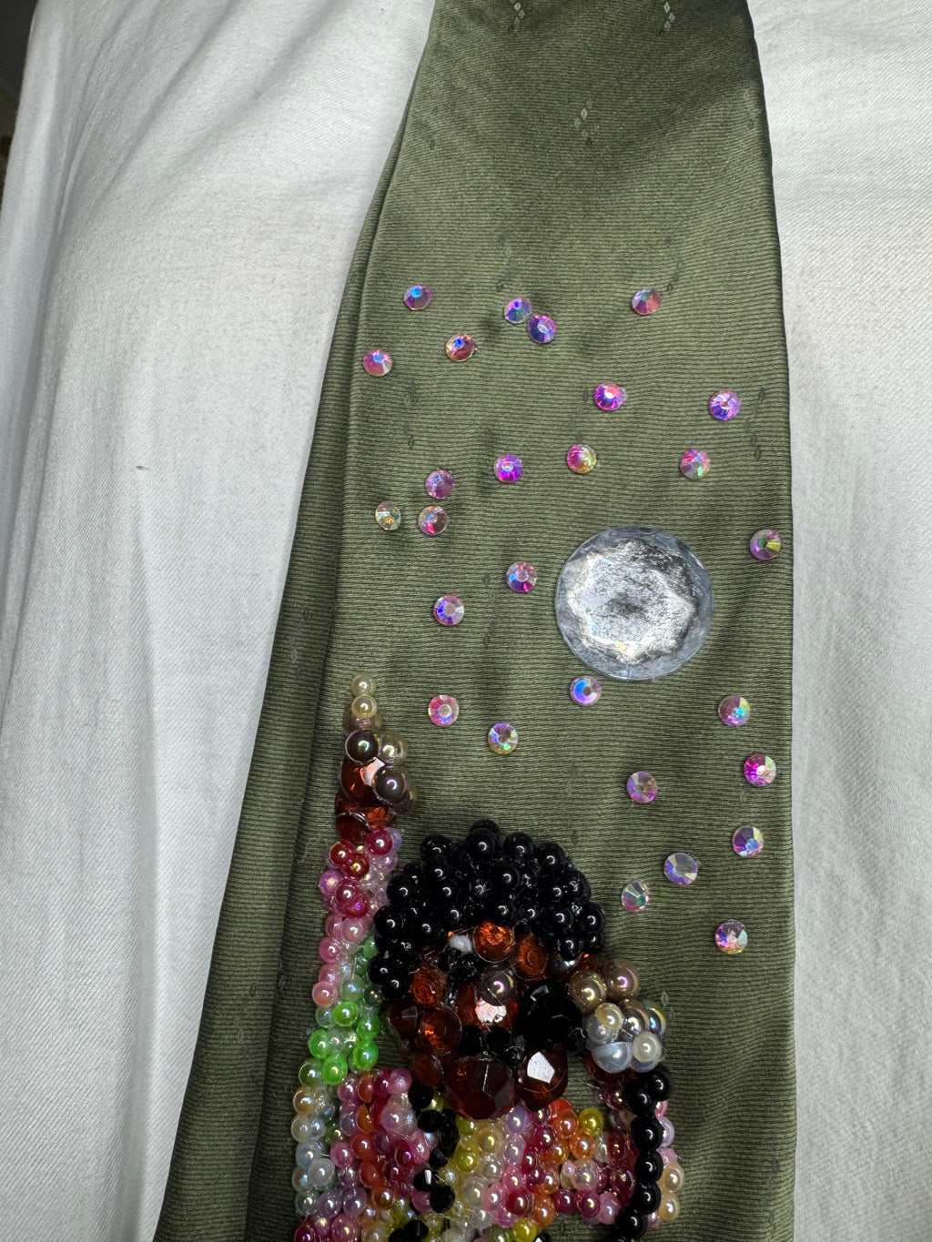 Green Silk Young Michael Jackson Singing “Higher” On Going Back To Indiana Concert Jackson 5 1971 Tie
