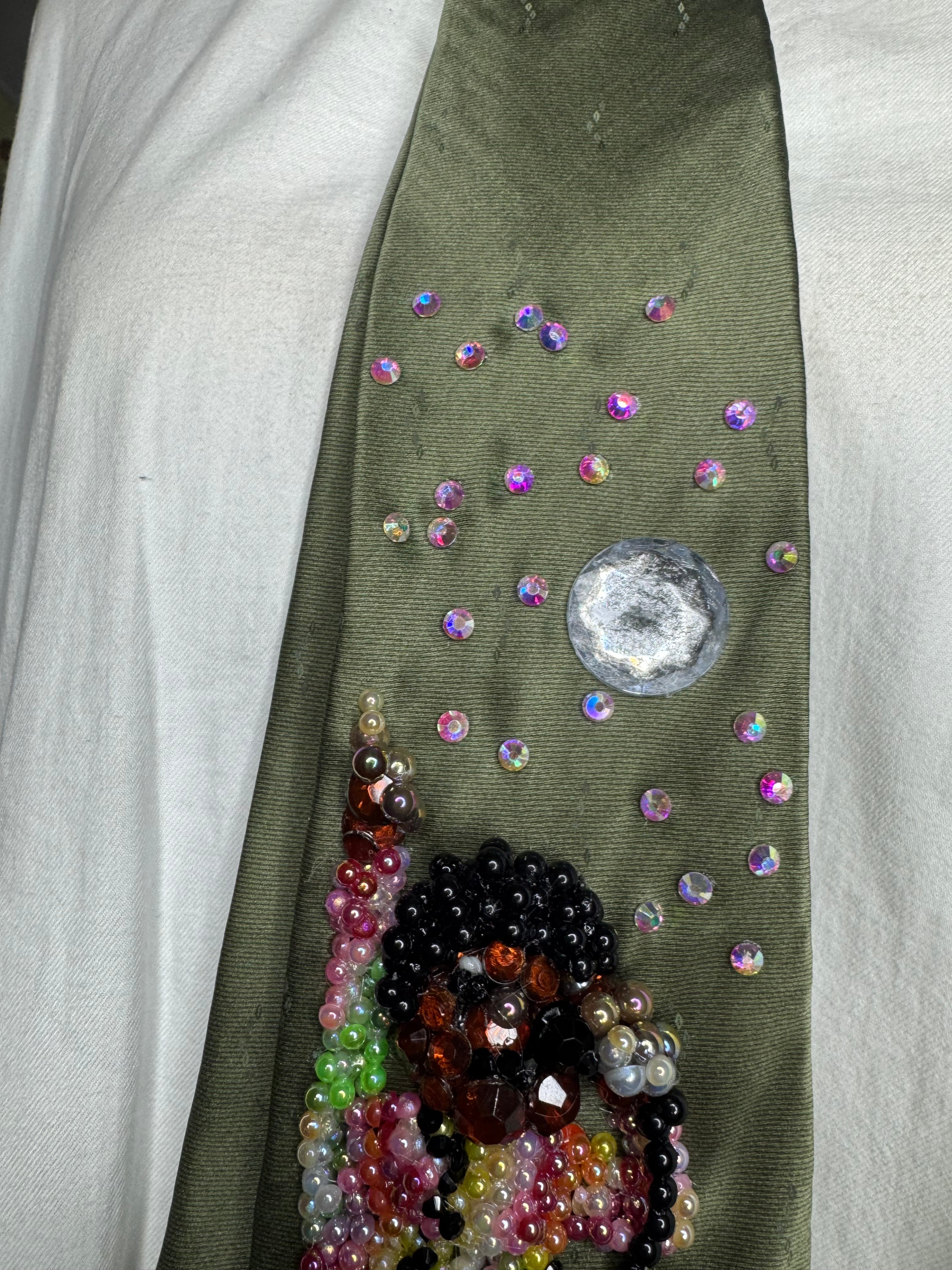 Green Silk Young Michael Jackson Singing “Higher” On Going Back To Indiana Concert Jackson 5 1971 Tie
