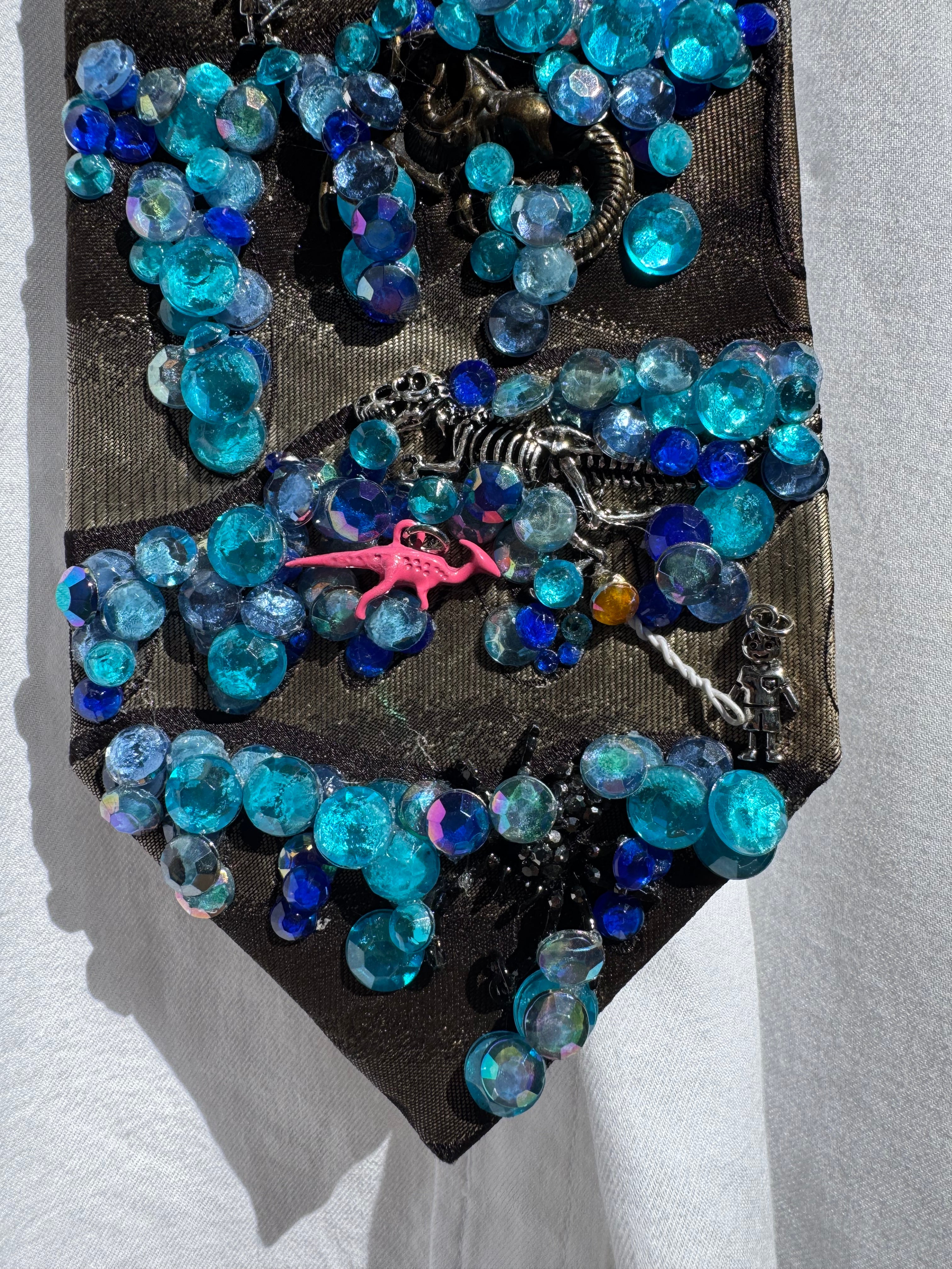 Dark Green Ice Age Ice Cave Exploration Tie