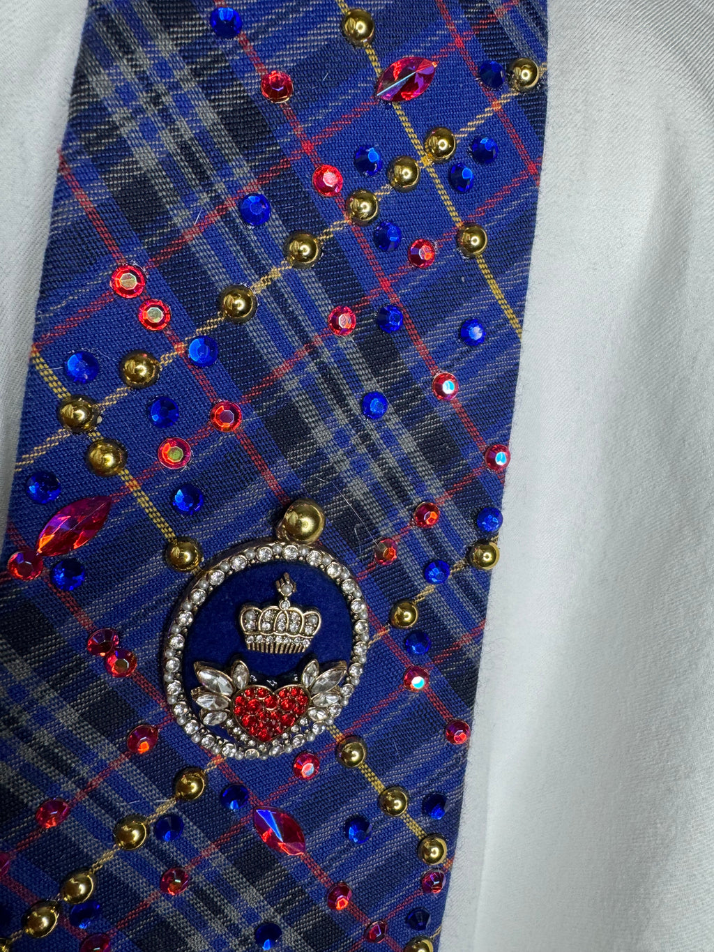 Royal Blue Plaid High Class Royalty Tie