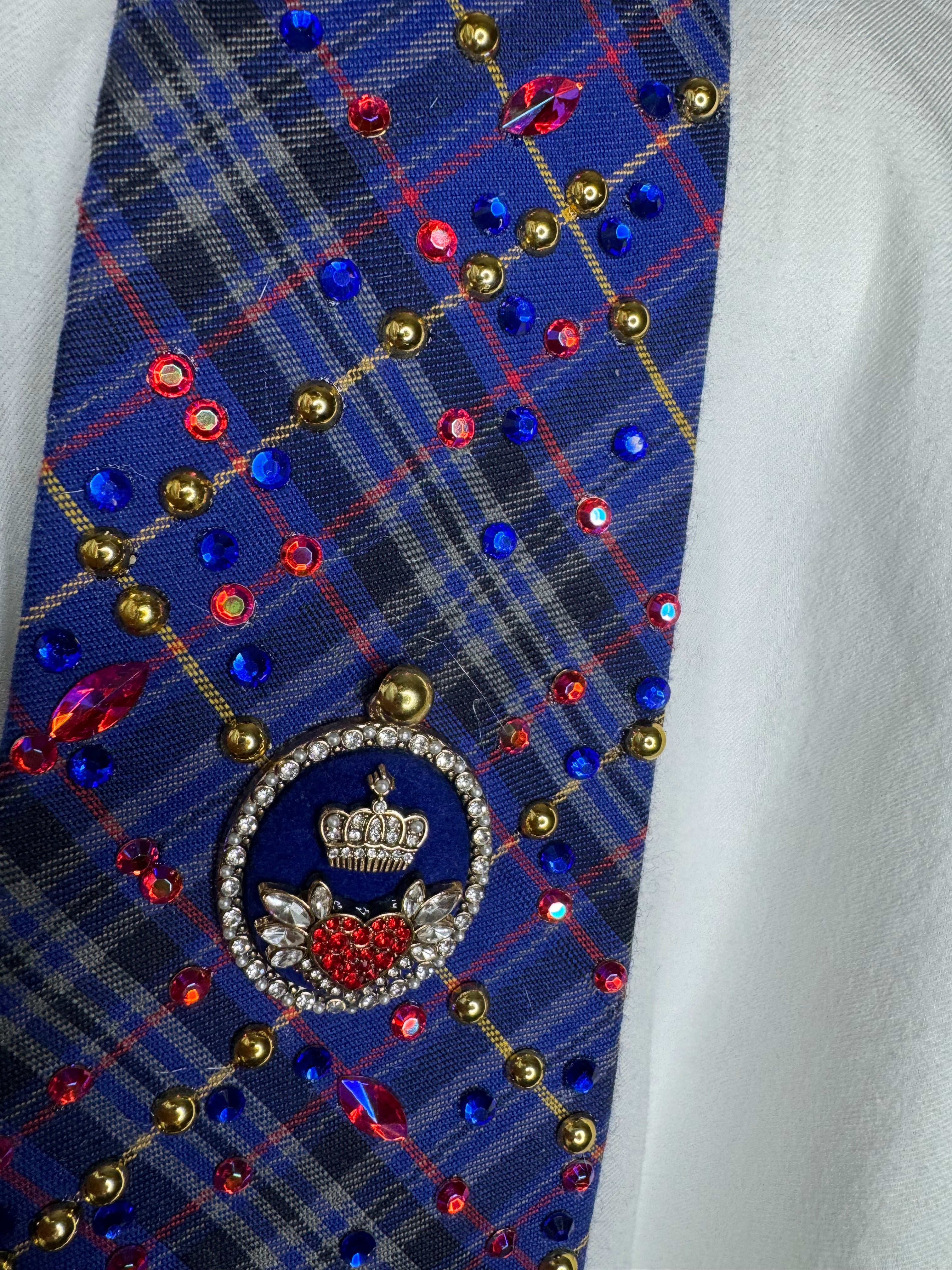 Royal Blue Plaid High Class Royalty Tie