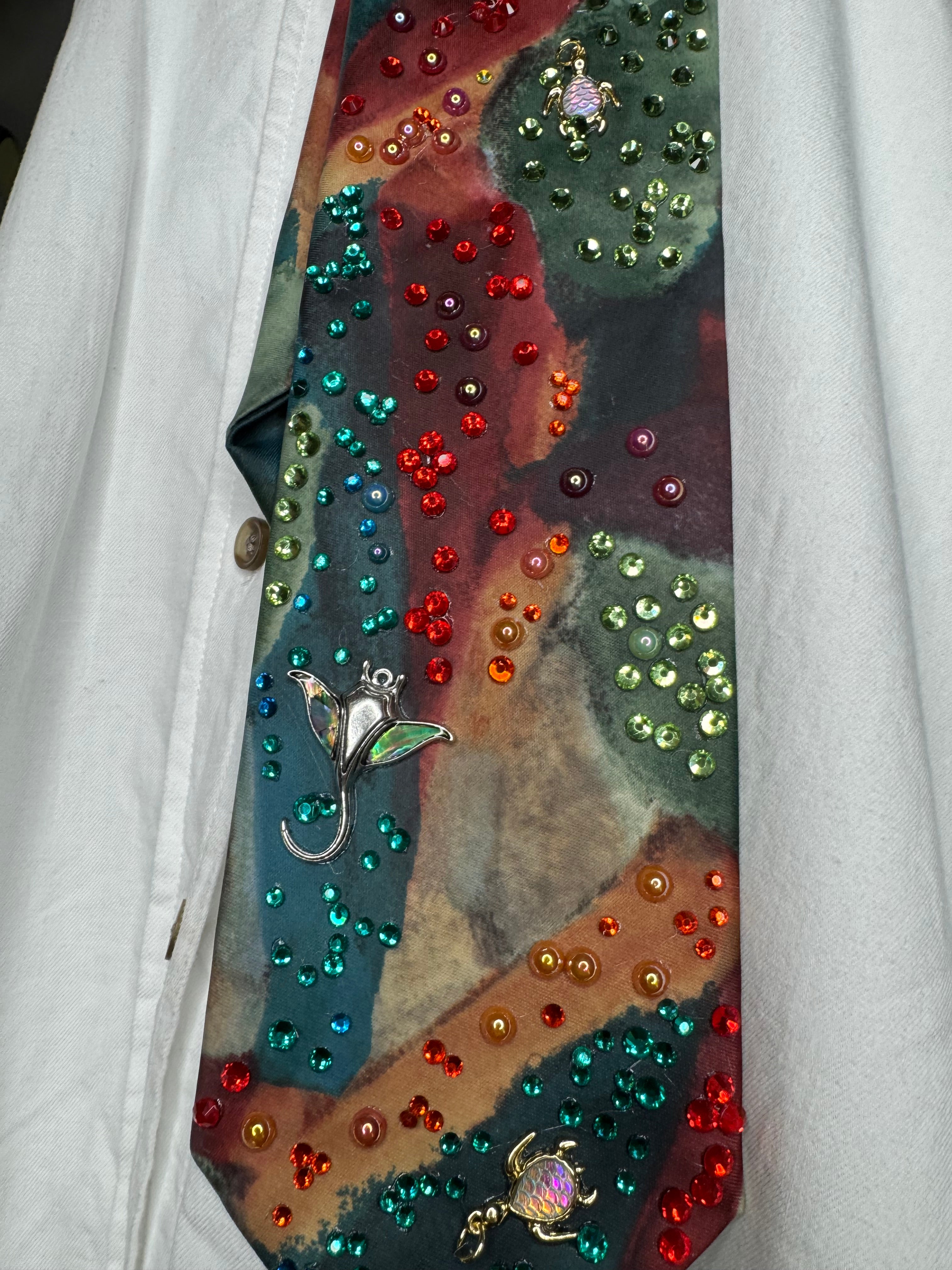 Marbled Ocean Floor Royalty Tie