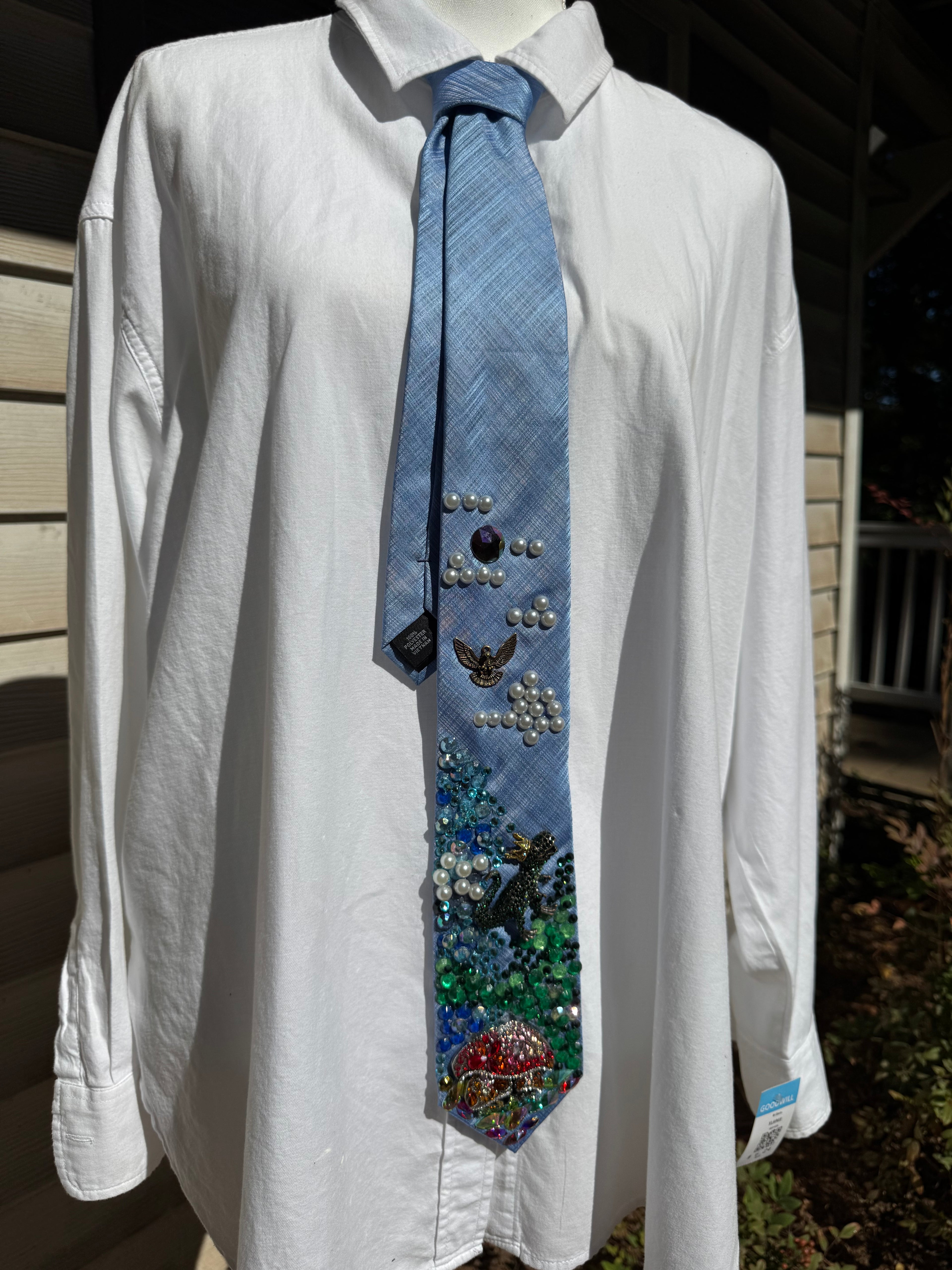 Light Blue Jurassic Park Dinosaur Era Tie