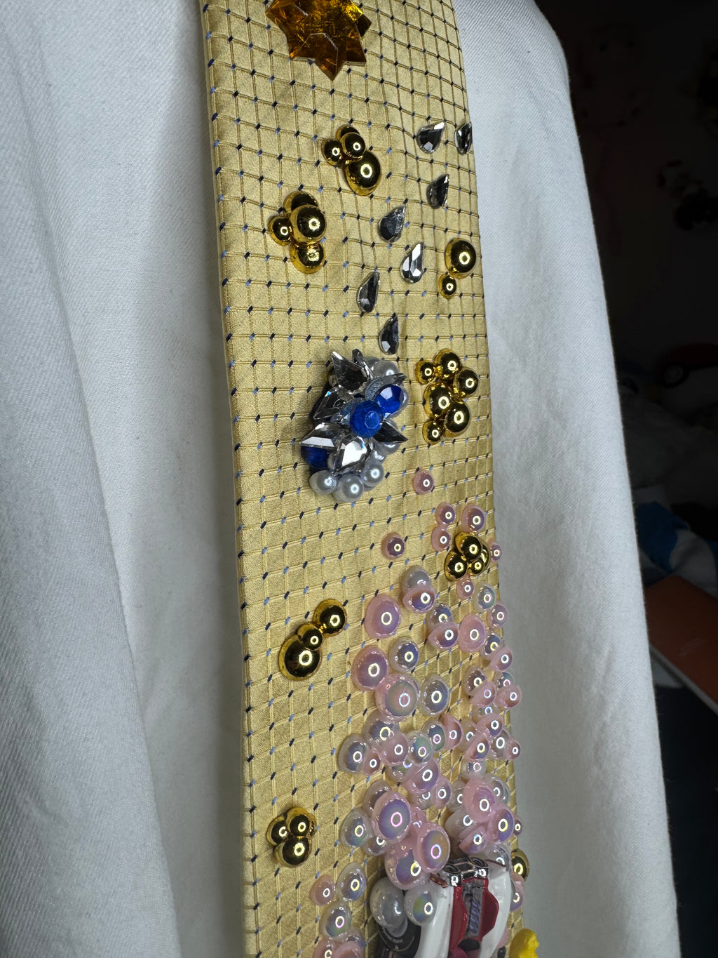 Yellow Princess Peach Dodging Blue Shell 200cc Mario Kart Tie