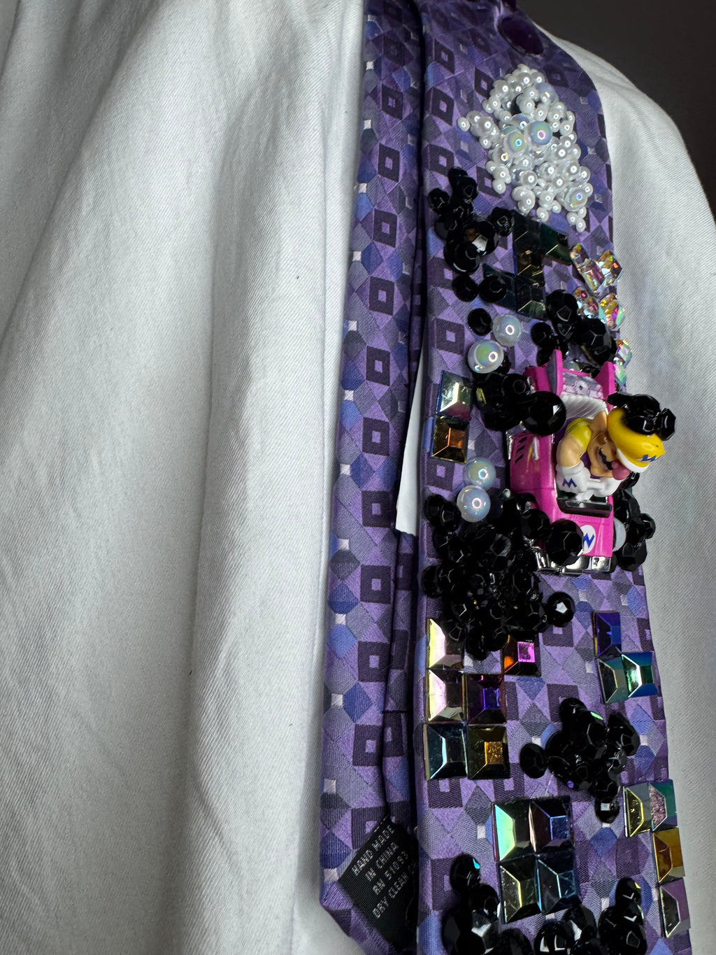Purple Wario Getting Bloopered On Tetris Road 200cc Mario Kart Tie