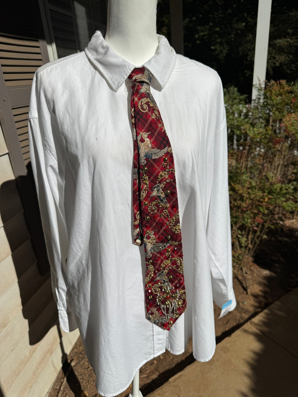 Red Plaid Duck High Class Royalty Tie