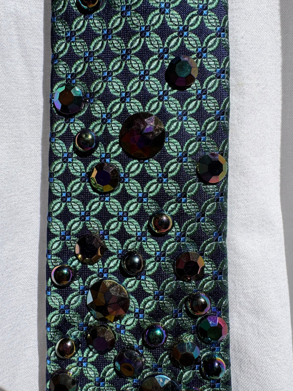 Turquoise Dark Iridescent Peacock Nature Royalty Tie