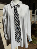 White and Black Striped Spiders Nature Royalty Tie