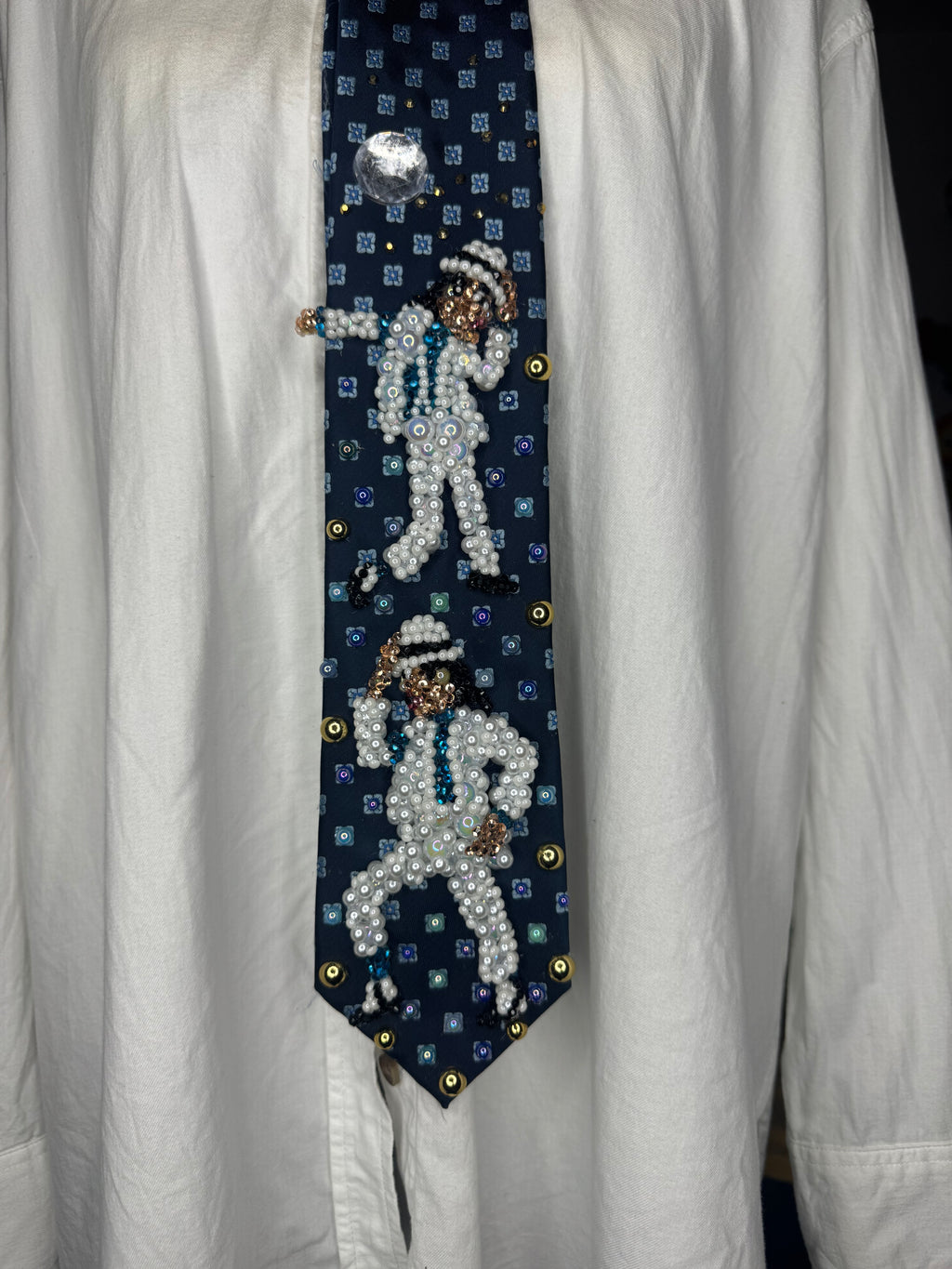 Navy Blue Michael Jackson Double Dance Scene From Smooth Criminal Short Film