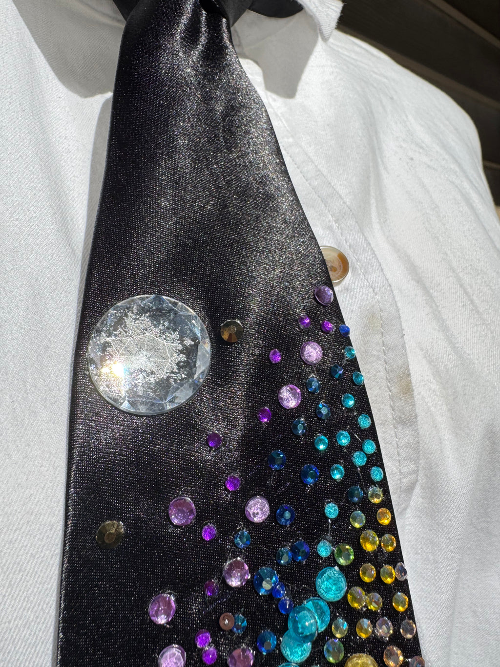 Black Silk Kirby on Star Leaving Rainbow Stardust Road Behind Tie