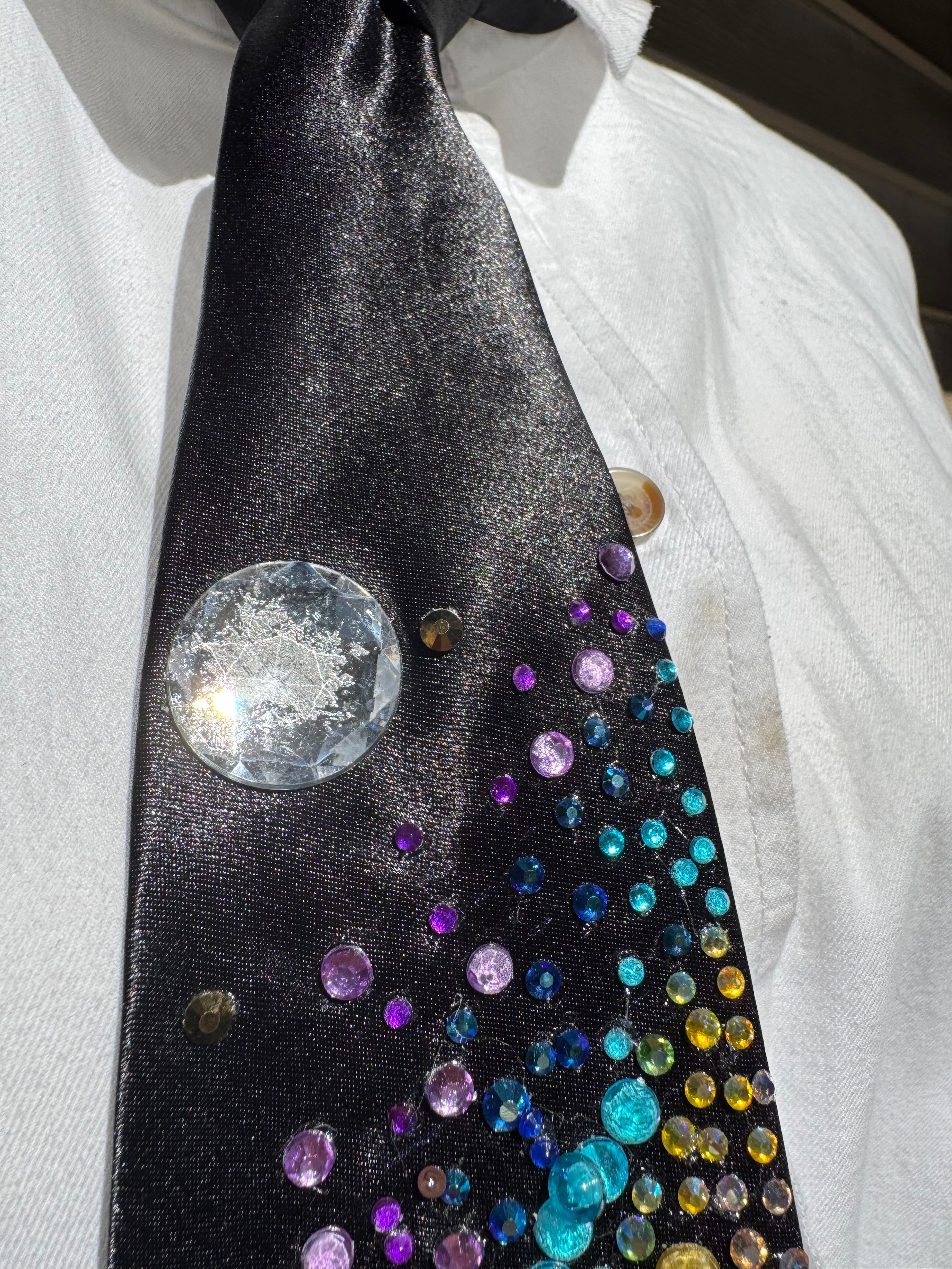 Black Silk Kirby on Star Leaving Rainbow Stardust Road Behind Tie