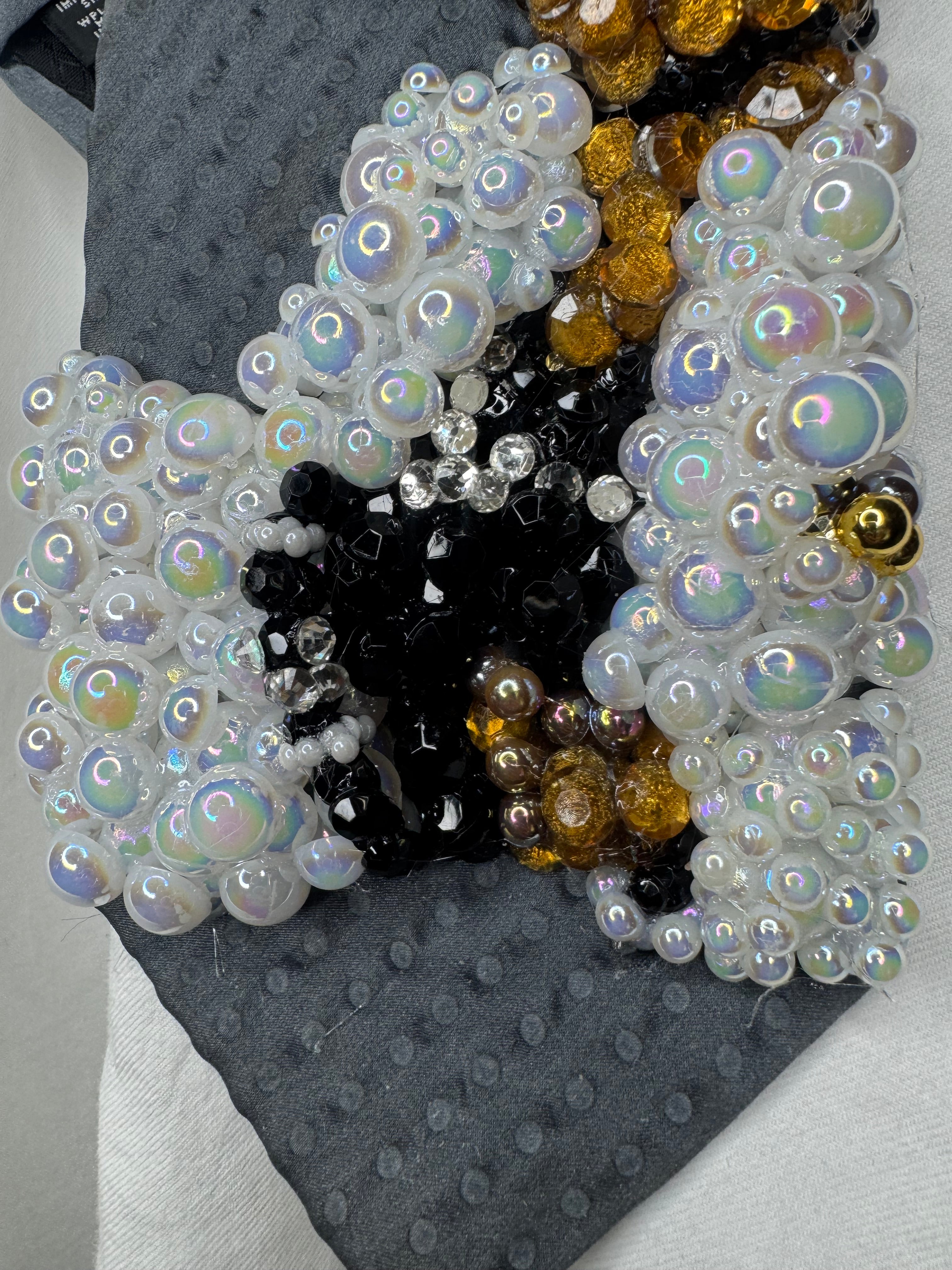 Grey Michael Jackson Thriller Album Cover Tie