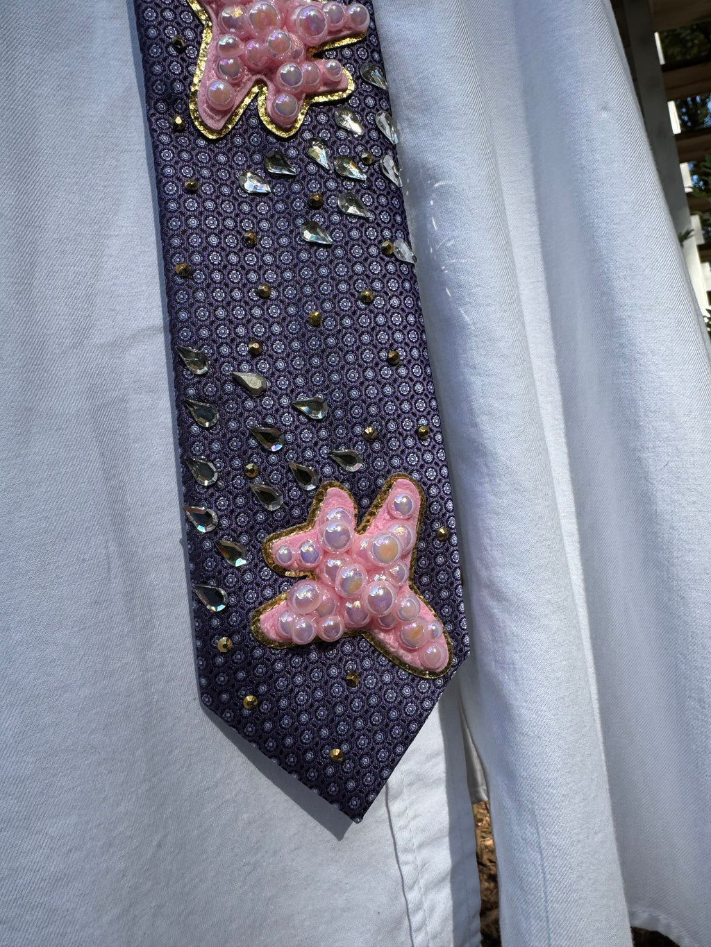 Purple Pink Pearl Planes Pilot Tie