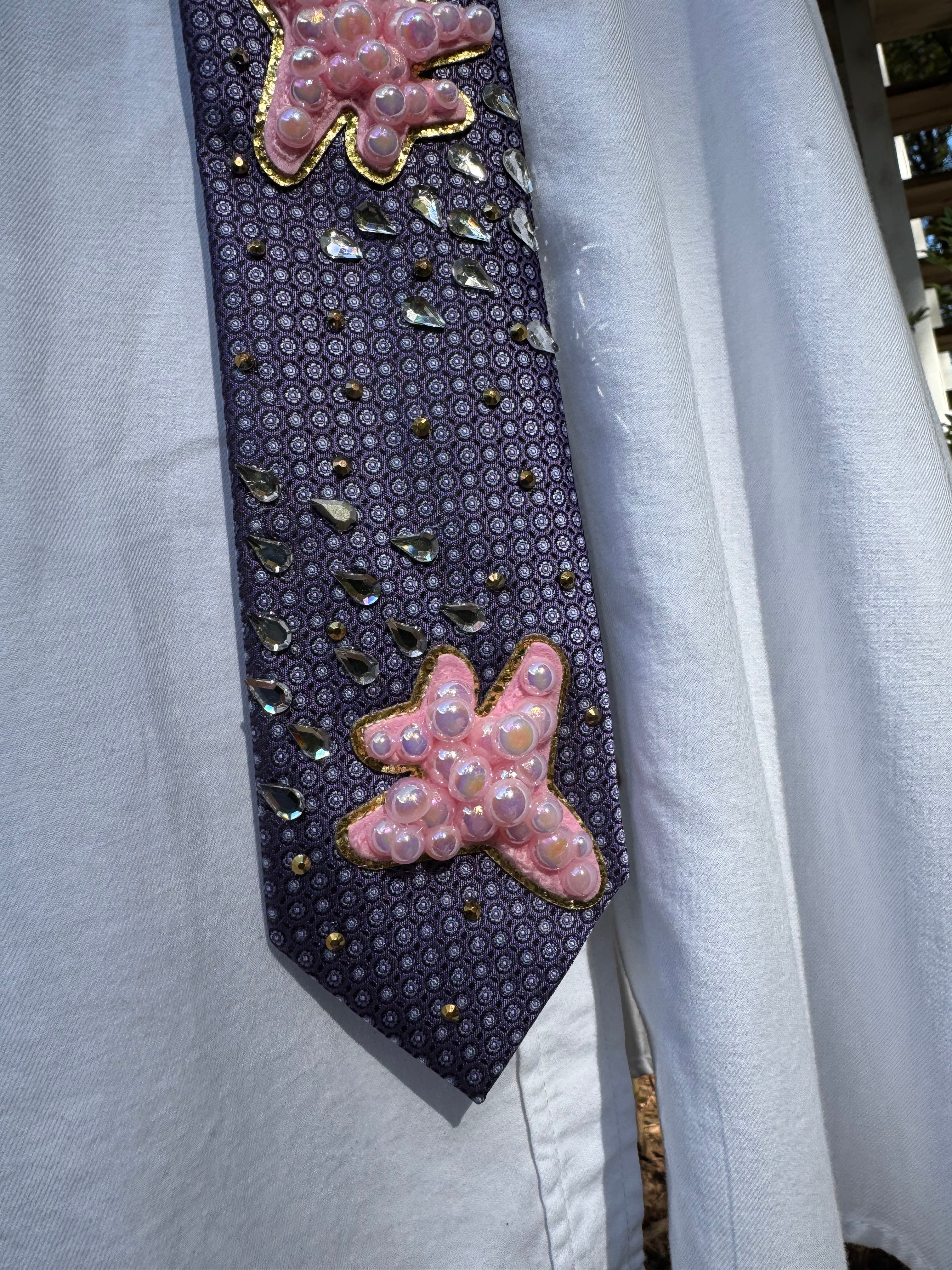 Purple Pink Pearl Planes Pilot Tie