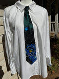 Dark Green Male Avatar Face Movie Tie