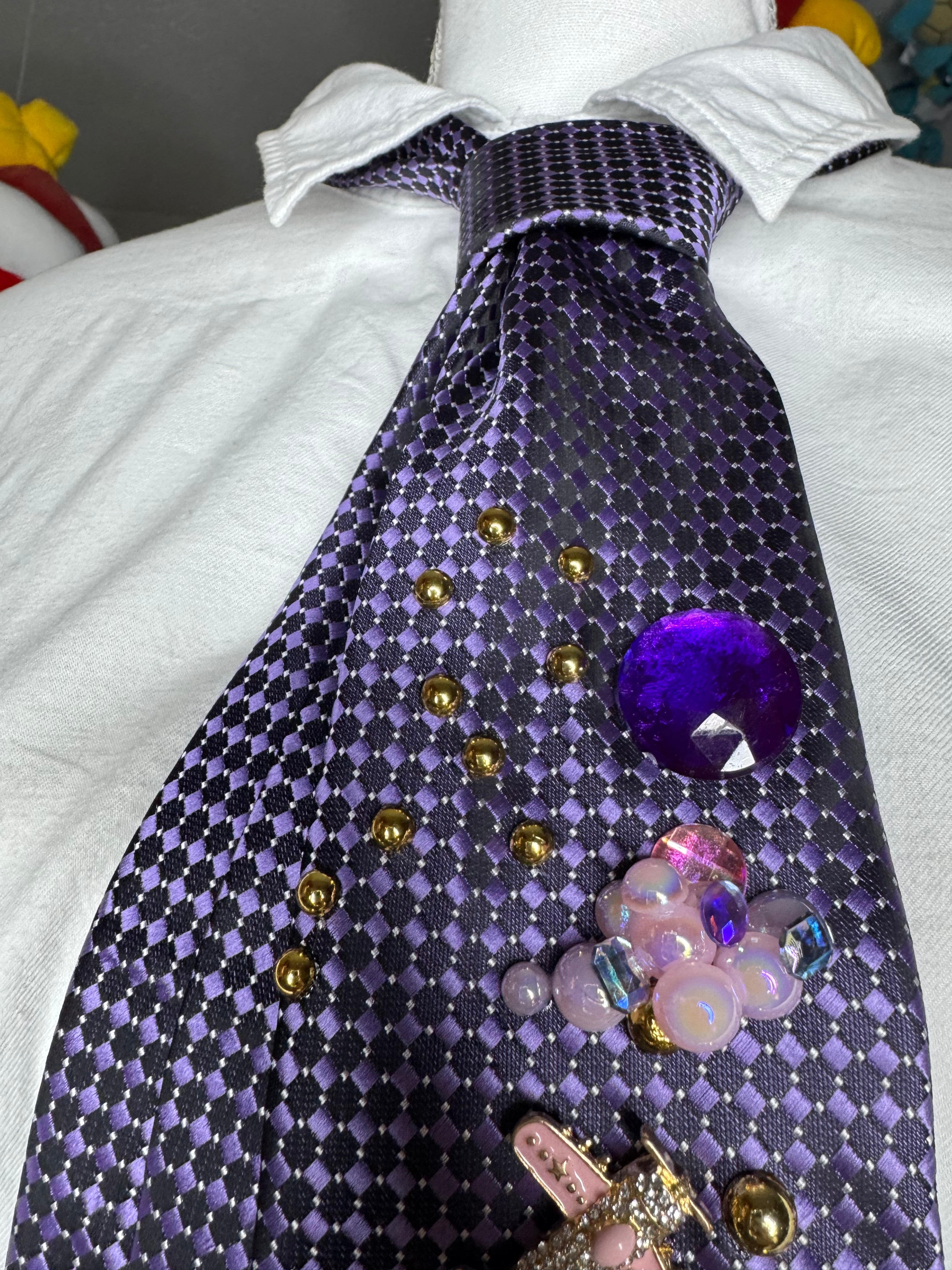 Purple Clouds and Pink Airplanes Pilot Tie
