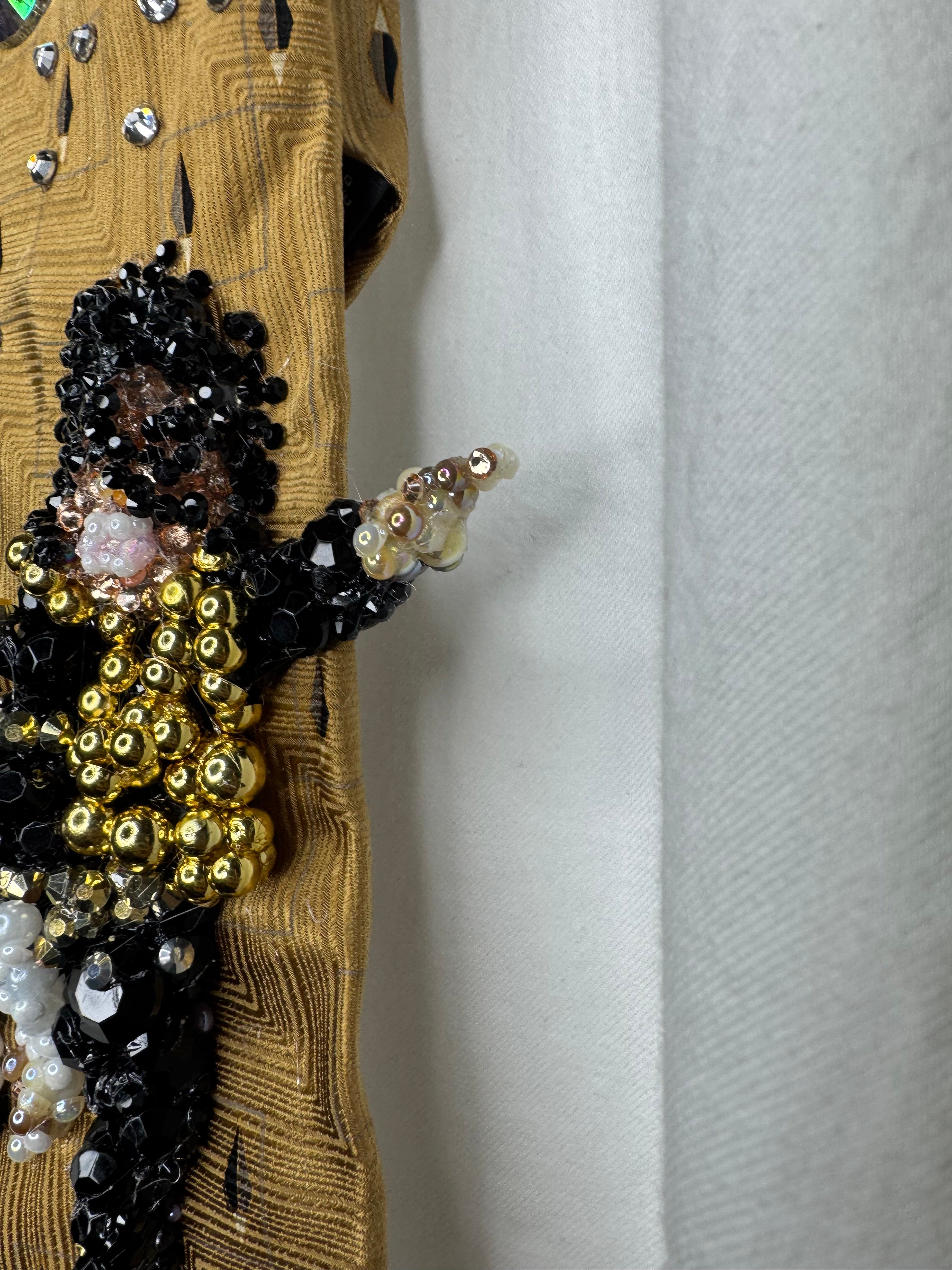 Gold Michael Jackson Hitting Knee Up Pointing Left Pop n Lock Move For Jam During Dangerous World Tour 1993 Tie