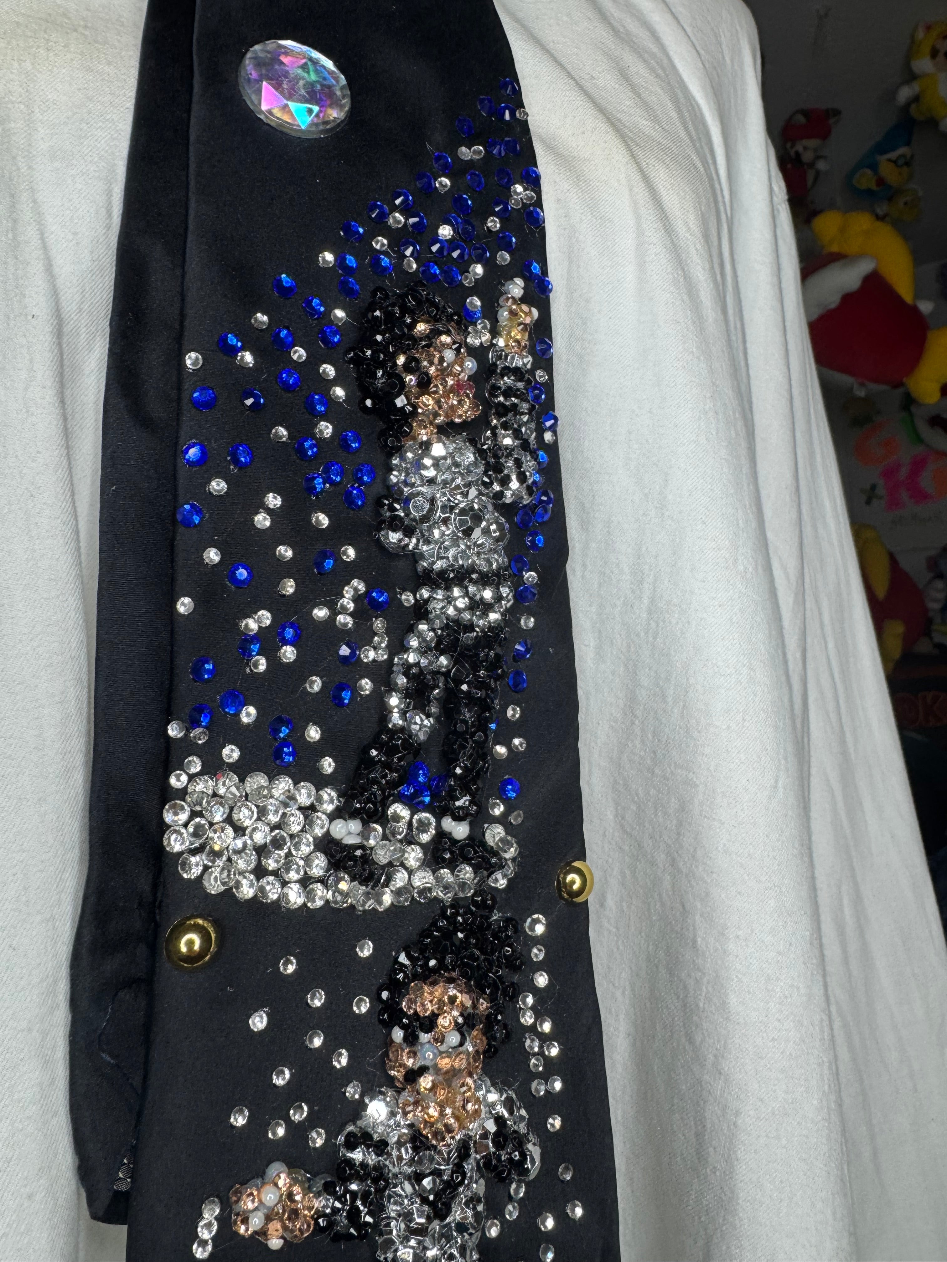 Black Michael Jackson Dancing in Spotlight Human Nature Outro at Wembly Concert Bad Tour 1988 Tie