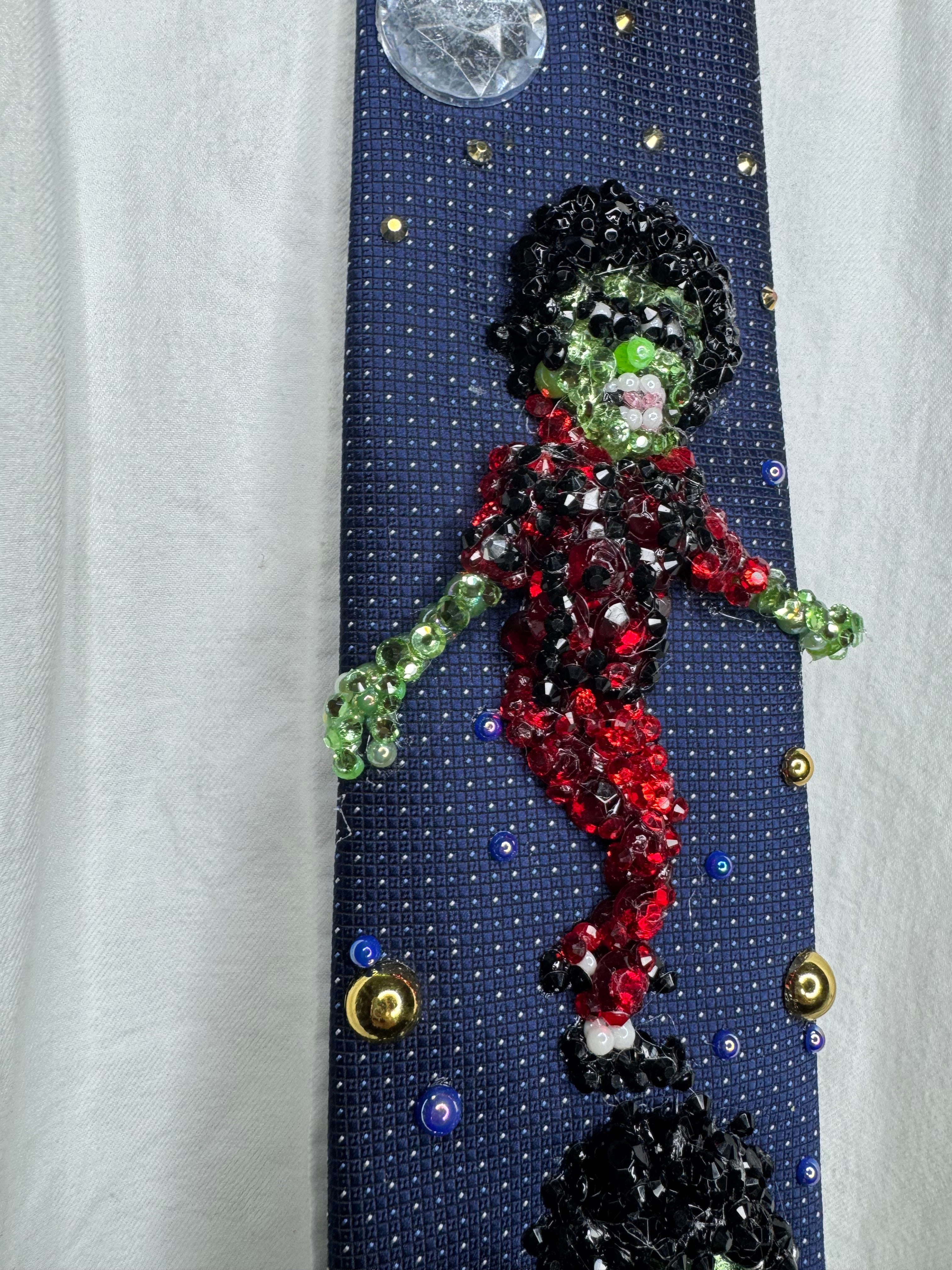 Navy Blue Zombie Michael Jackson Intro Double Dance Scene From Thriller Short Film Tie