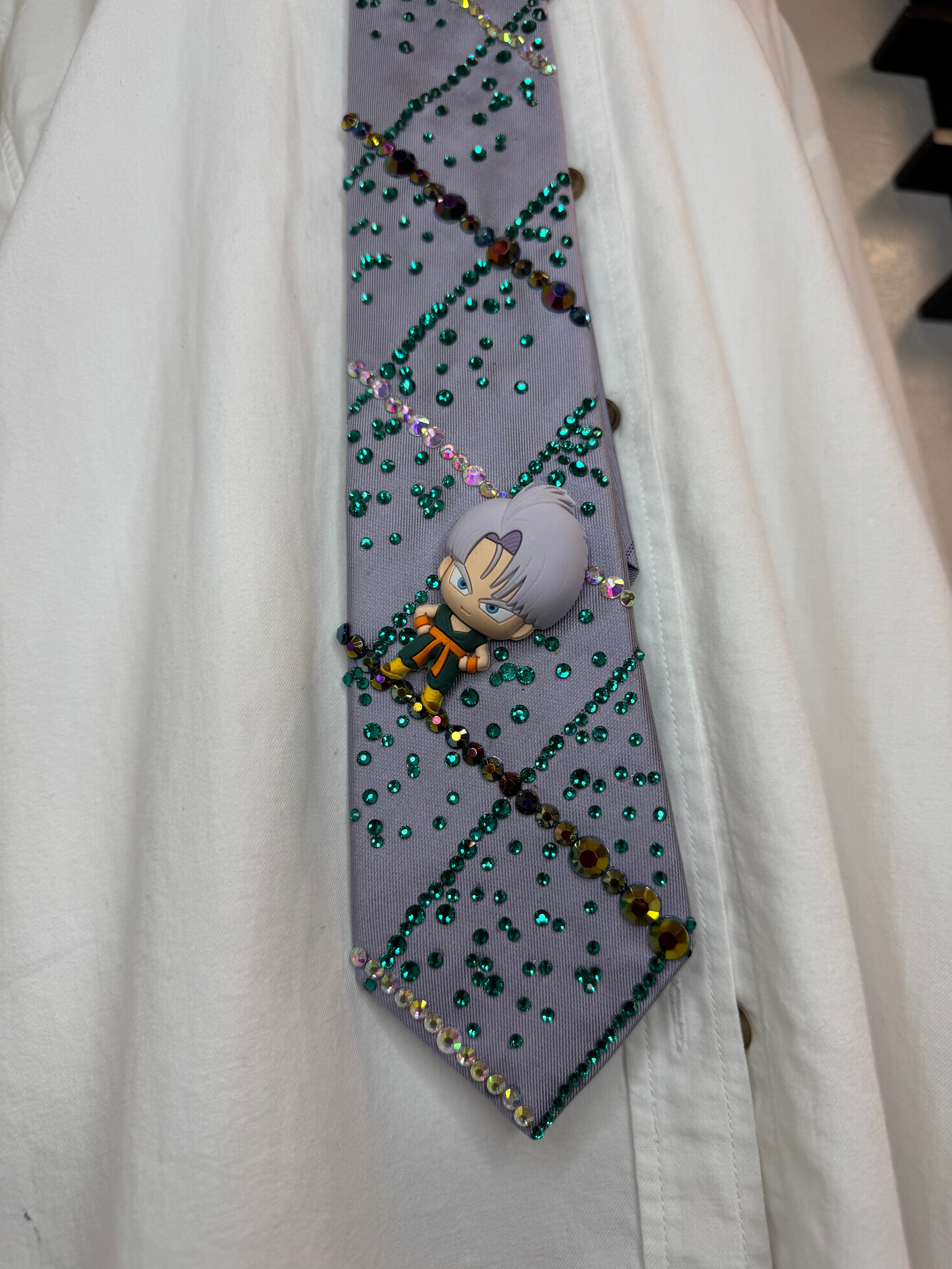 Lavender Purple Trunkz Striped Royalty Dragon Ball Z Tie