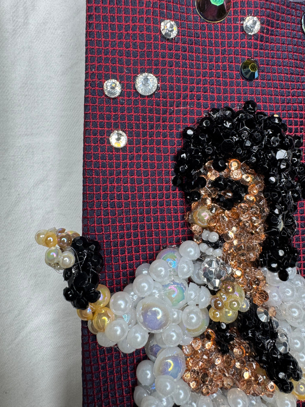 Red Michael Jackson Pointing and Walking To Dirty Diana Bad Tour 1988 Tie