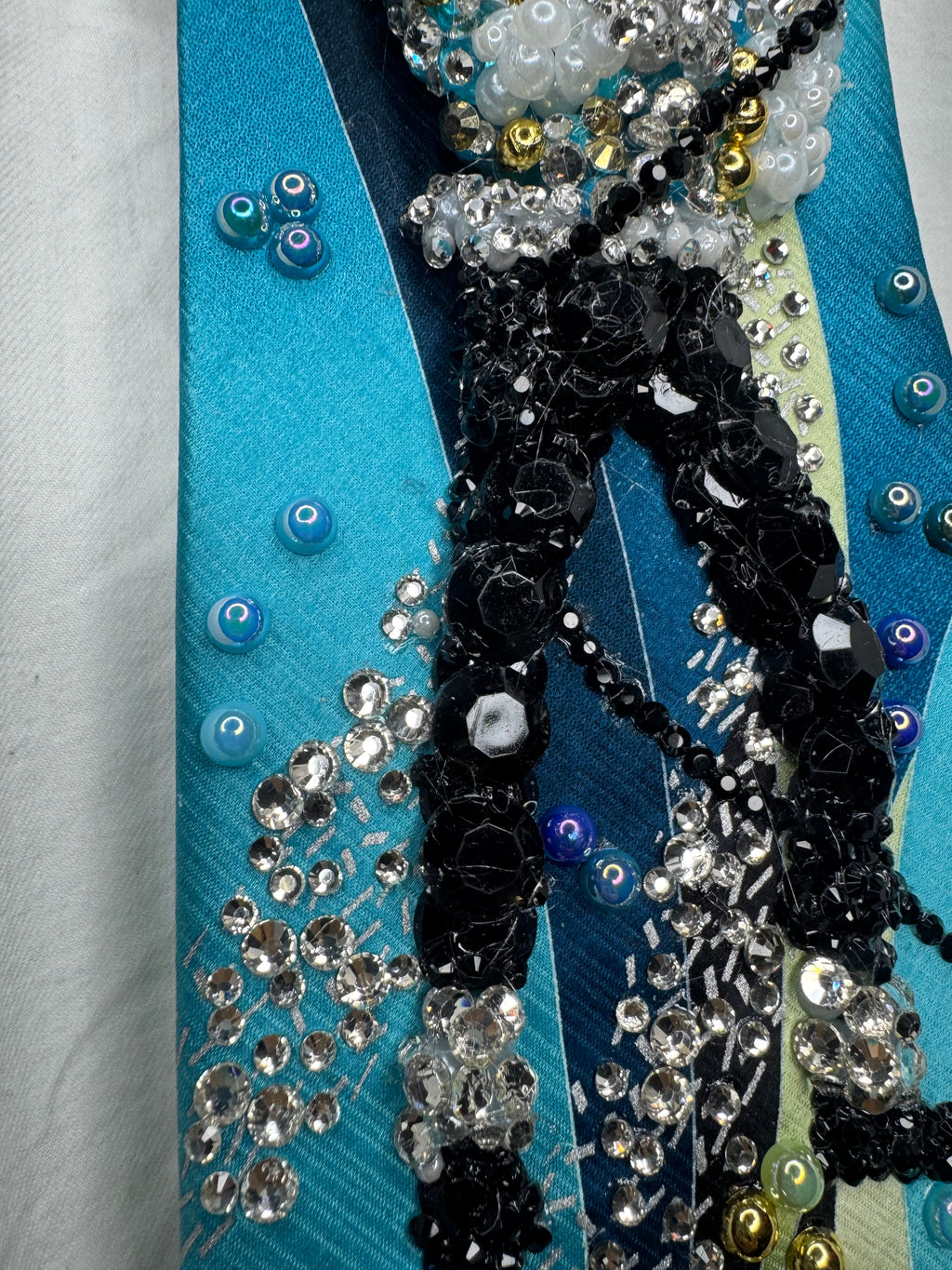 Tri Tone Blue Michael Jackson in Light Blue Military Jacket In Tundratown Aug 5th 1984 Victory Tour Tie