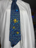 Navy Blue Diamond Ducks Swimming By Nature Royalty Tie