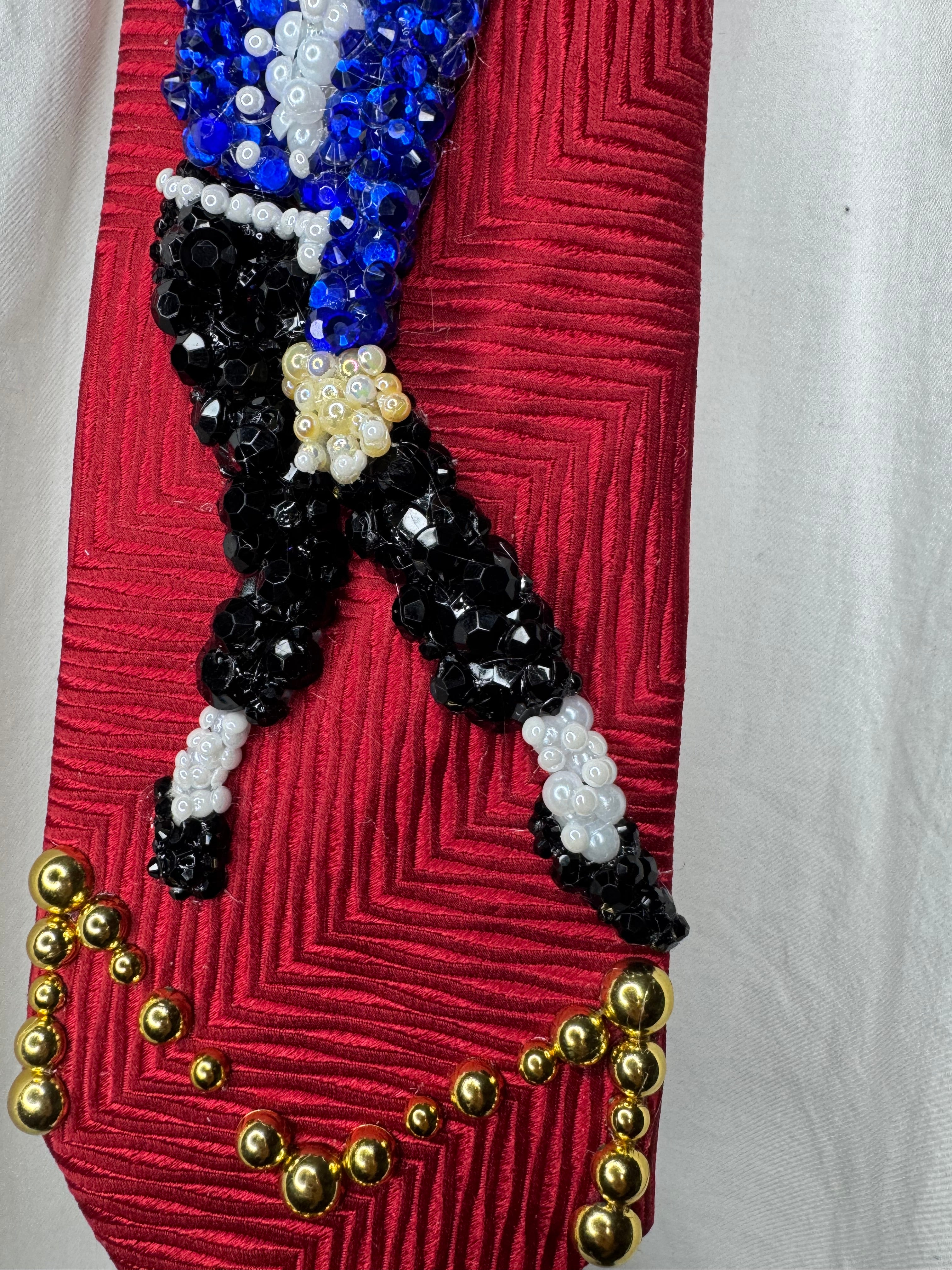 Red Michael Jackson Hitting Stretched Hand Over Crotch Pose to TWYMMF Grammy Awards Tie