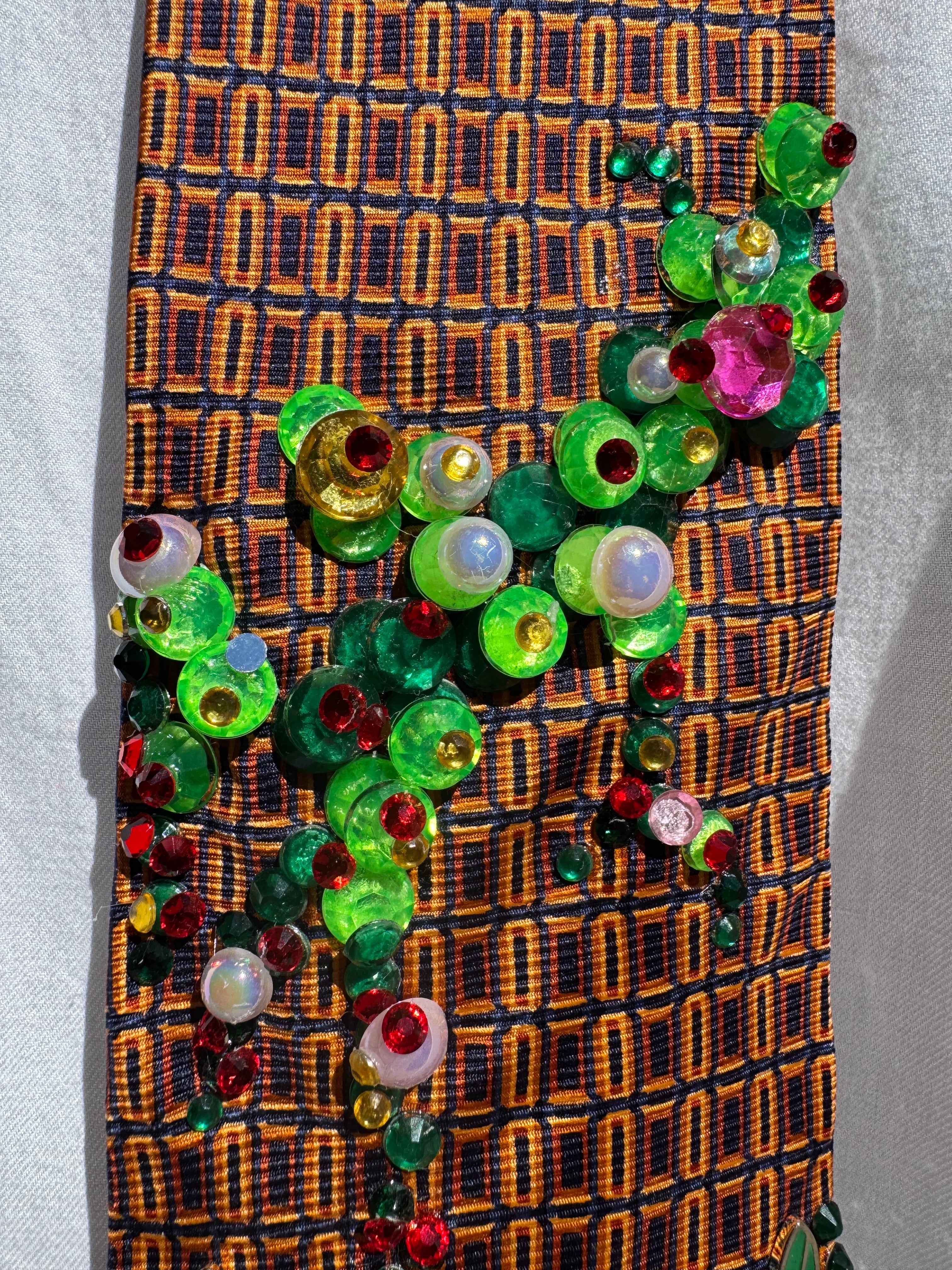 Orange Lost Luxurious Jaguar Water Fountain Nature Royalty Tie
