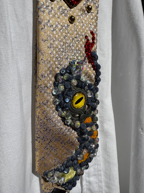 Beige King Snake Nature Royalty Tie