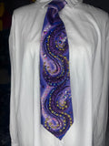 Indigo Purple and Pink Hypnotic Swirl Pool Royalty Tie