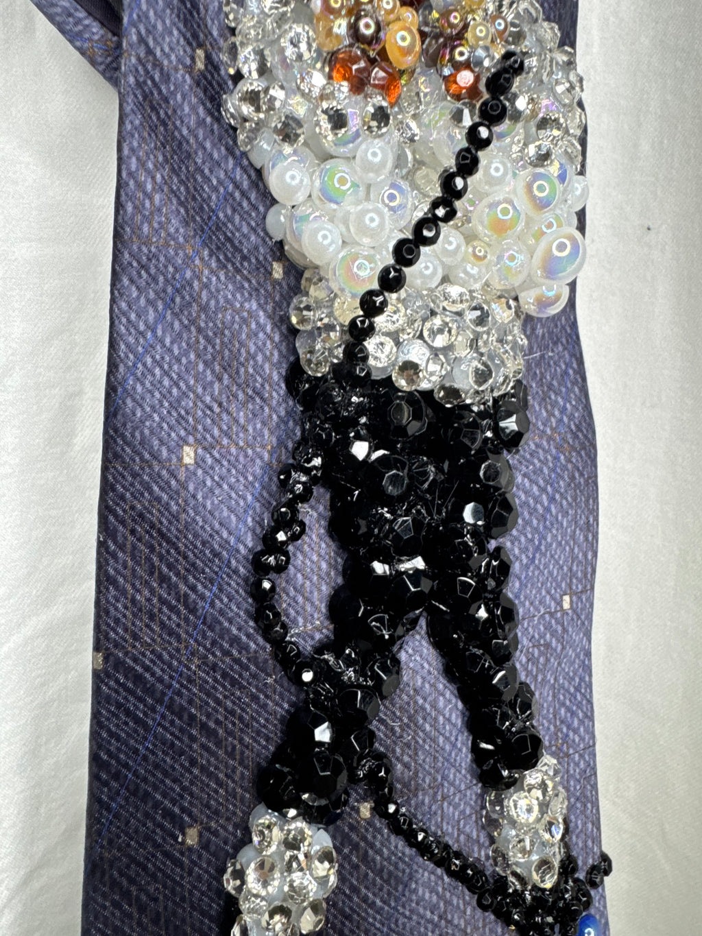 Purple Michael Jackson Singing and Hitting Toe Stand Pose Victory Tour 1984 Tie