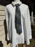 Dark Green Iridescent Feathered Peacock Royalty Nature Tie
