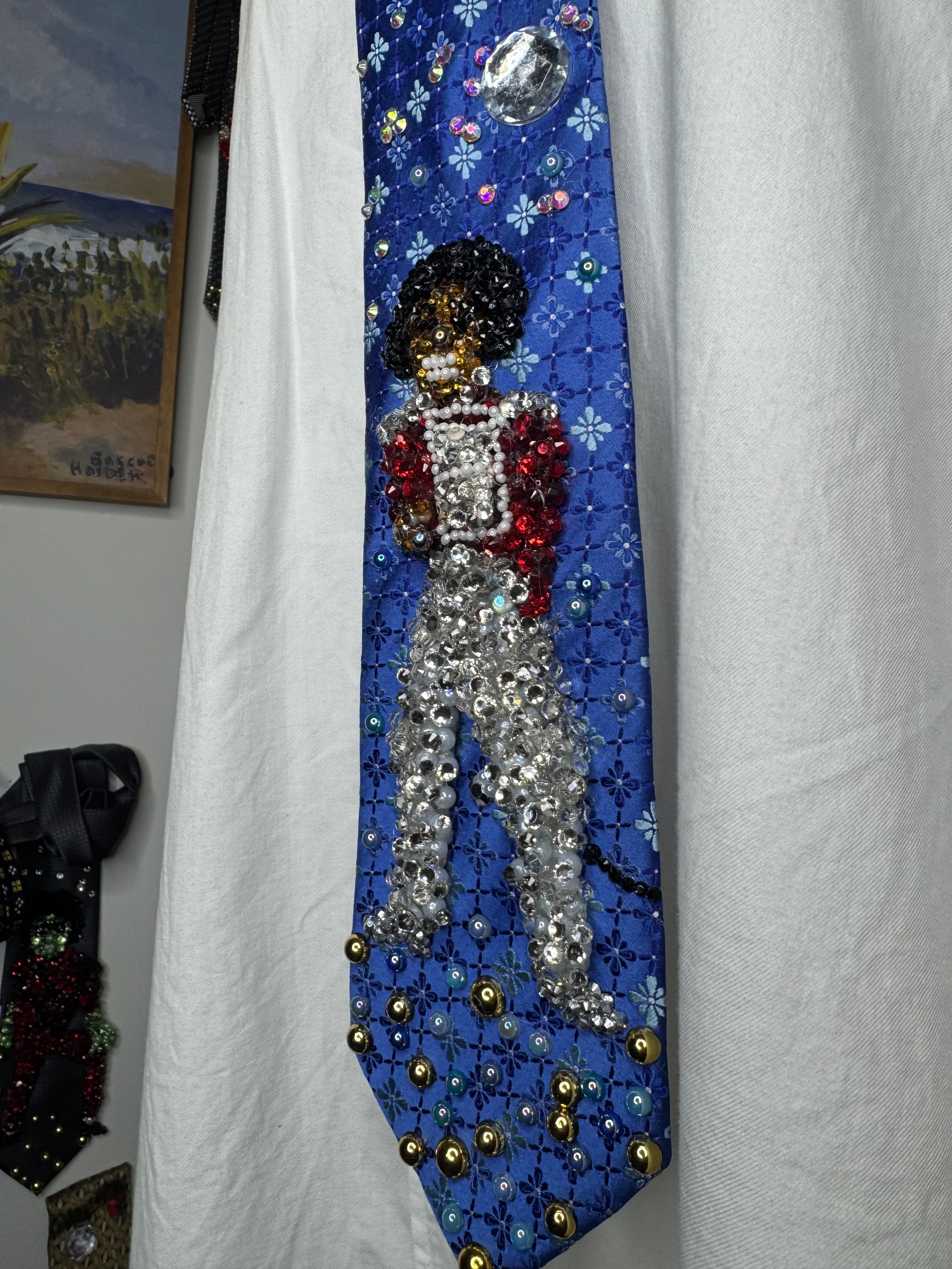 Blue Iridescent Teen Michael Jackson Performing “Show You The Way To Go” At Top of the Pops 1977 Jackson 5 Tie