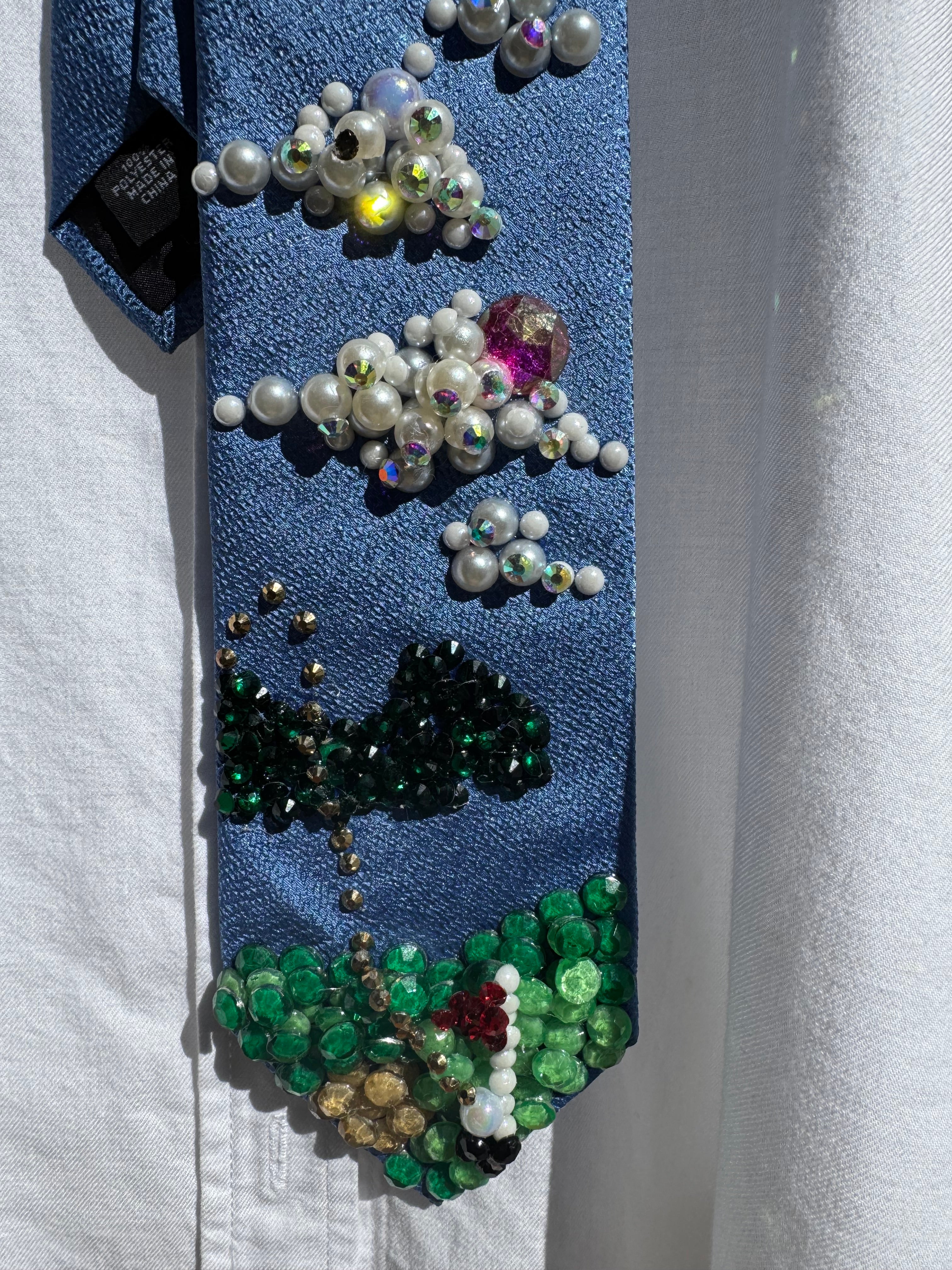 Blue Hole in One Golfers Sport Tie