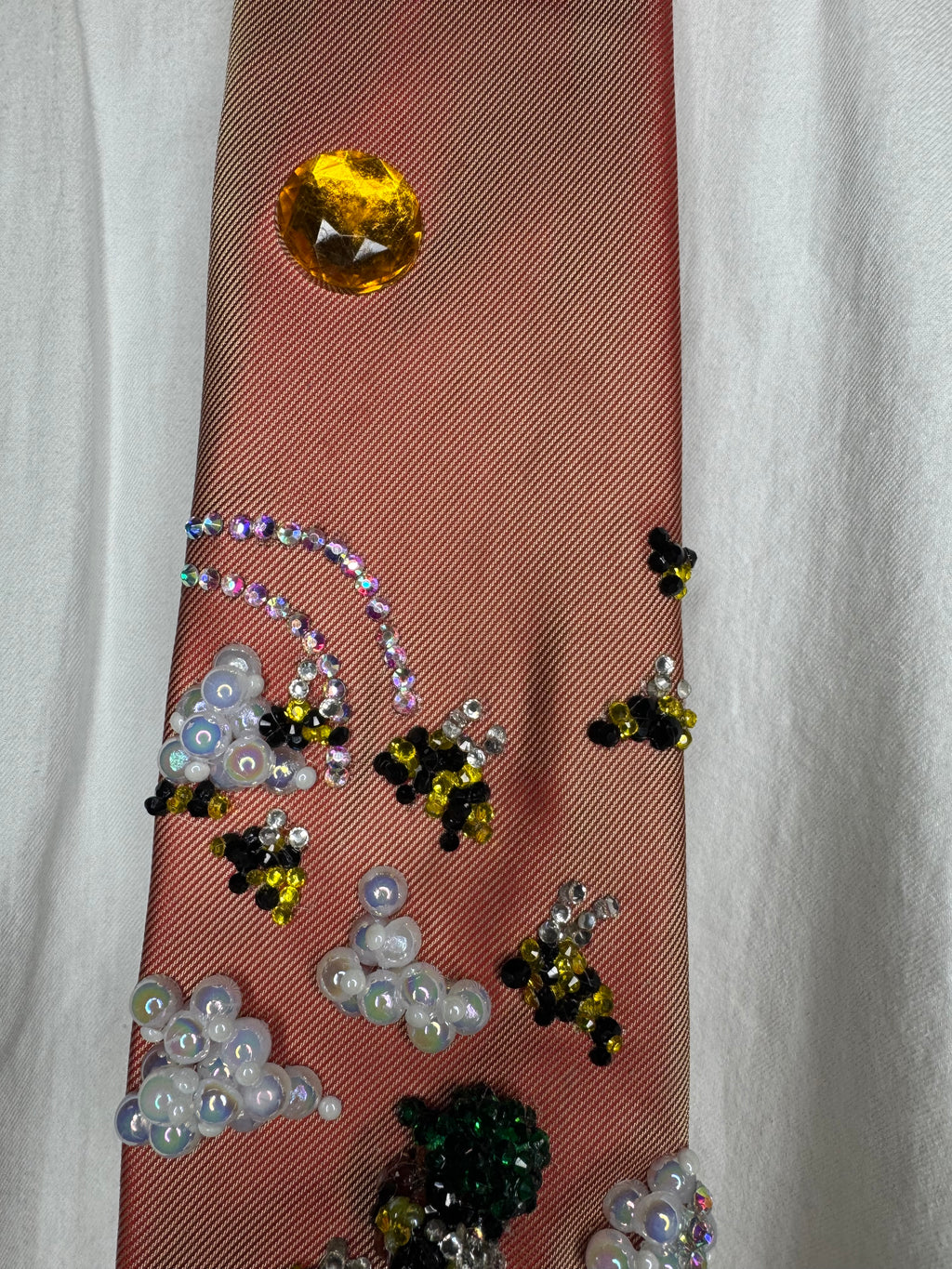 Orange Tyler the Creator “Flower Boy” Album Cover Tie