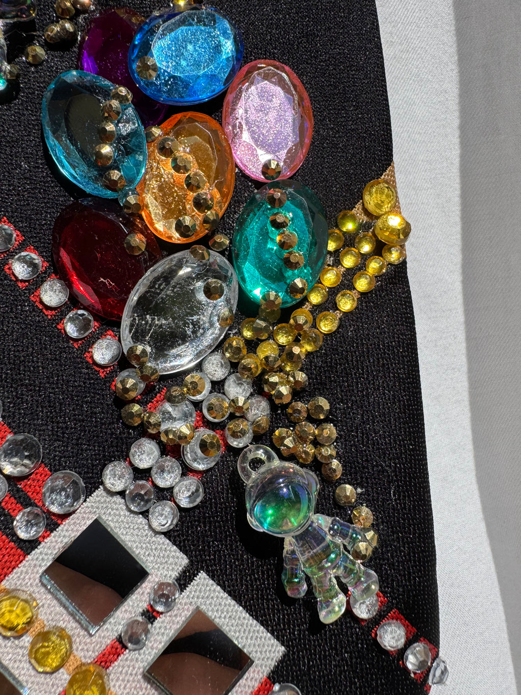 Black Astronauts Holding Onto Bunch of Balloons Space Royalty Tie