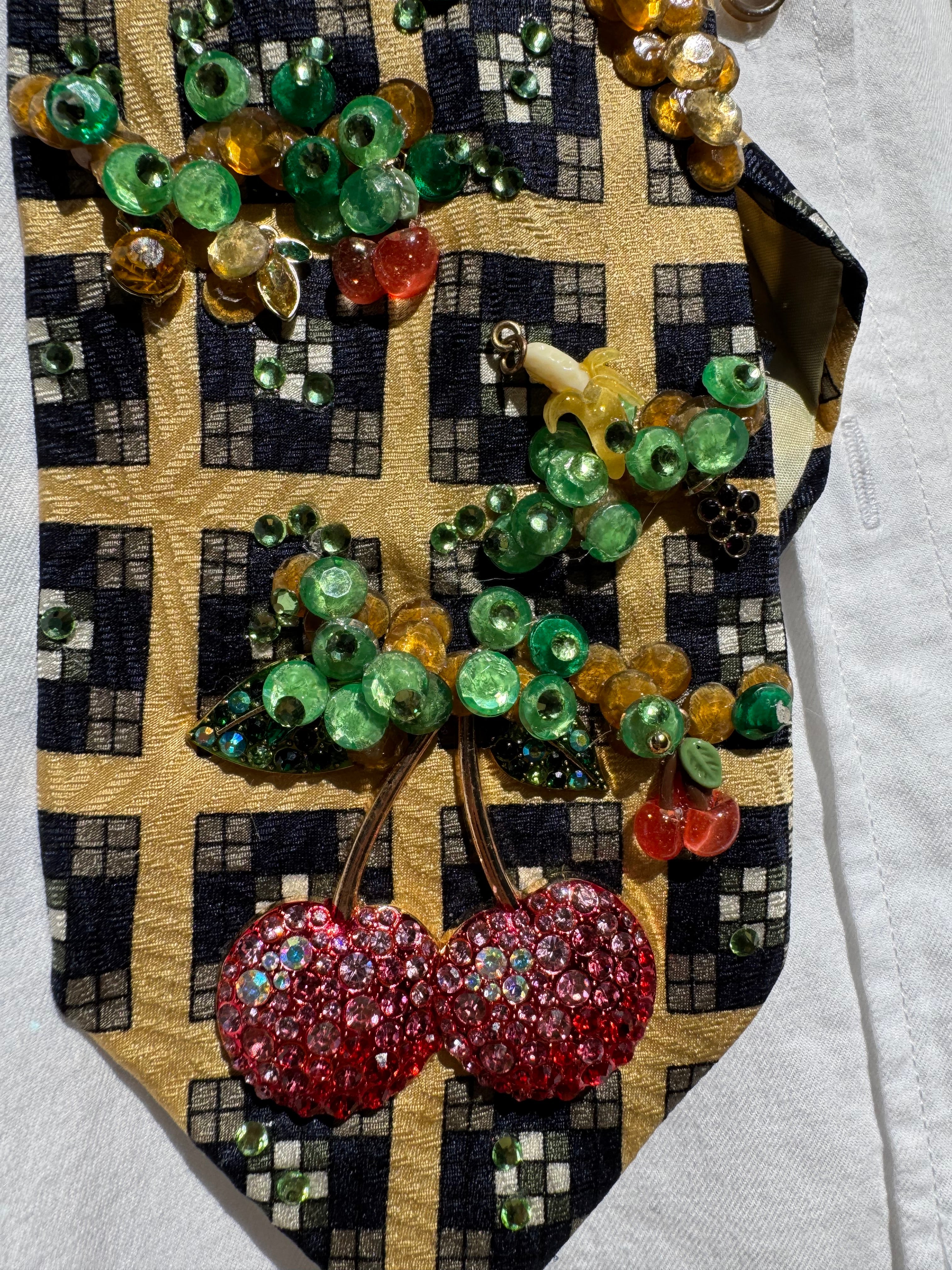 Light Gold Bundle of Fruit Nature Royalty Tie