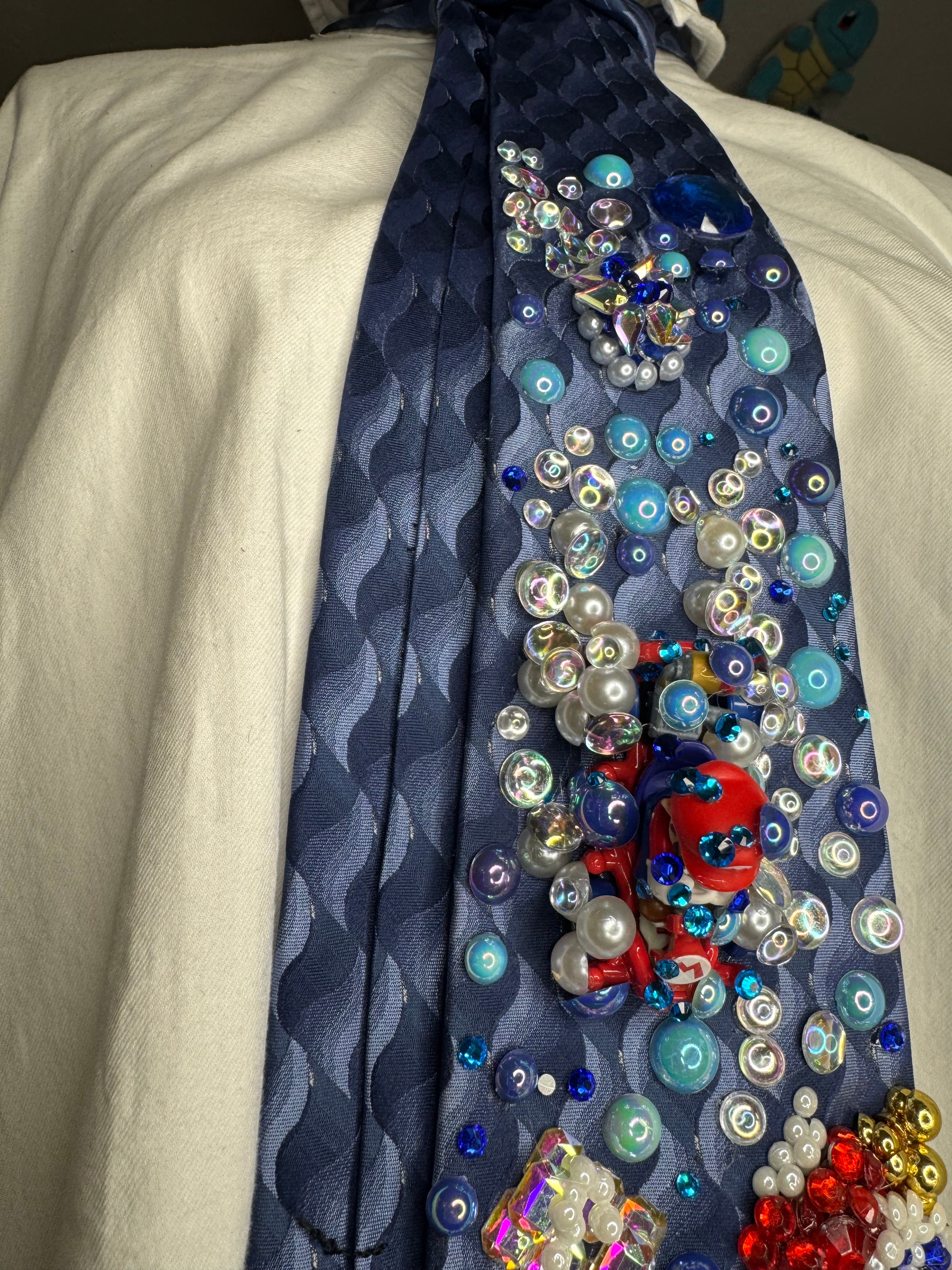 Blue Mario Dodging Blue Shell Underwater on Cheep Cheep Beach 200cc Mario Kart Tie