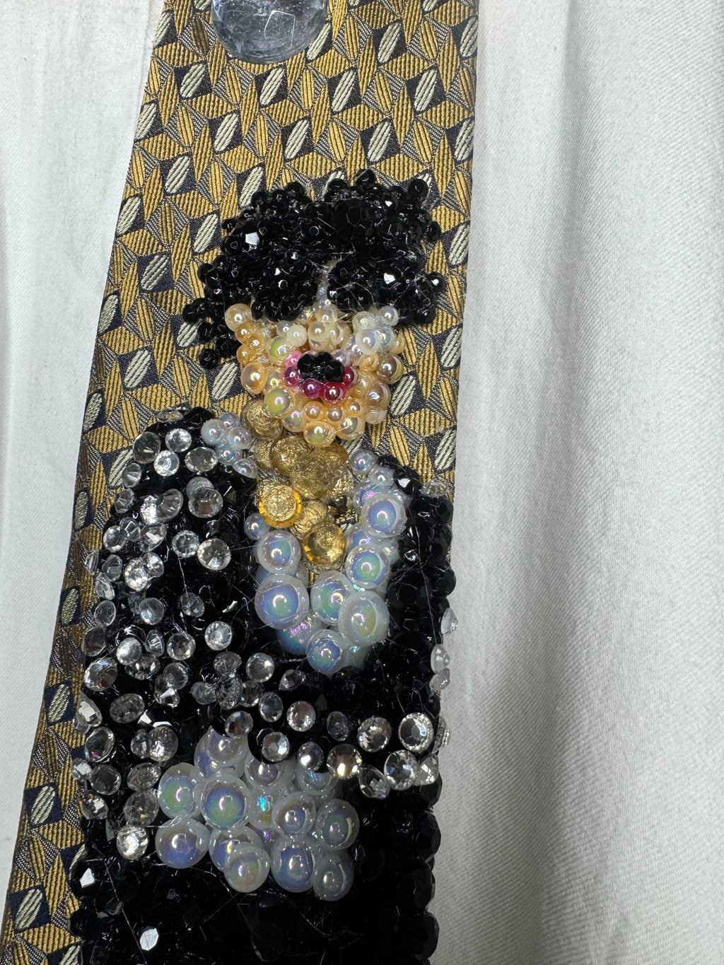 Gold Michael Jackson Throwing Fedora Hat to Billie Jean at MTV Awards 1995 Tie