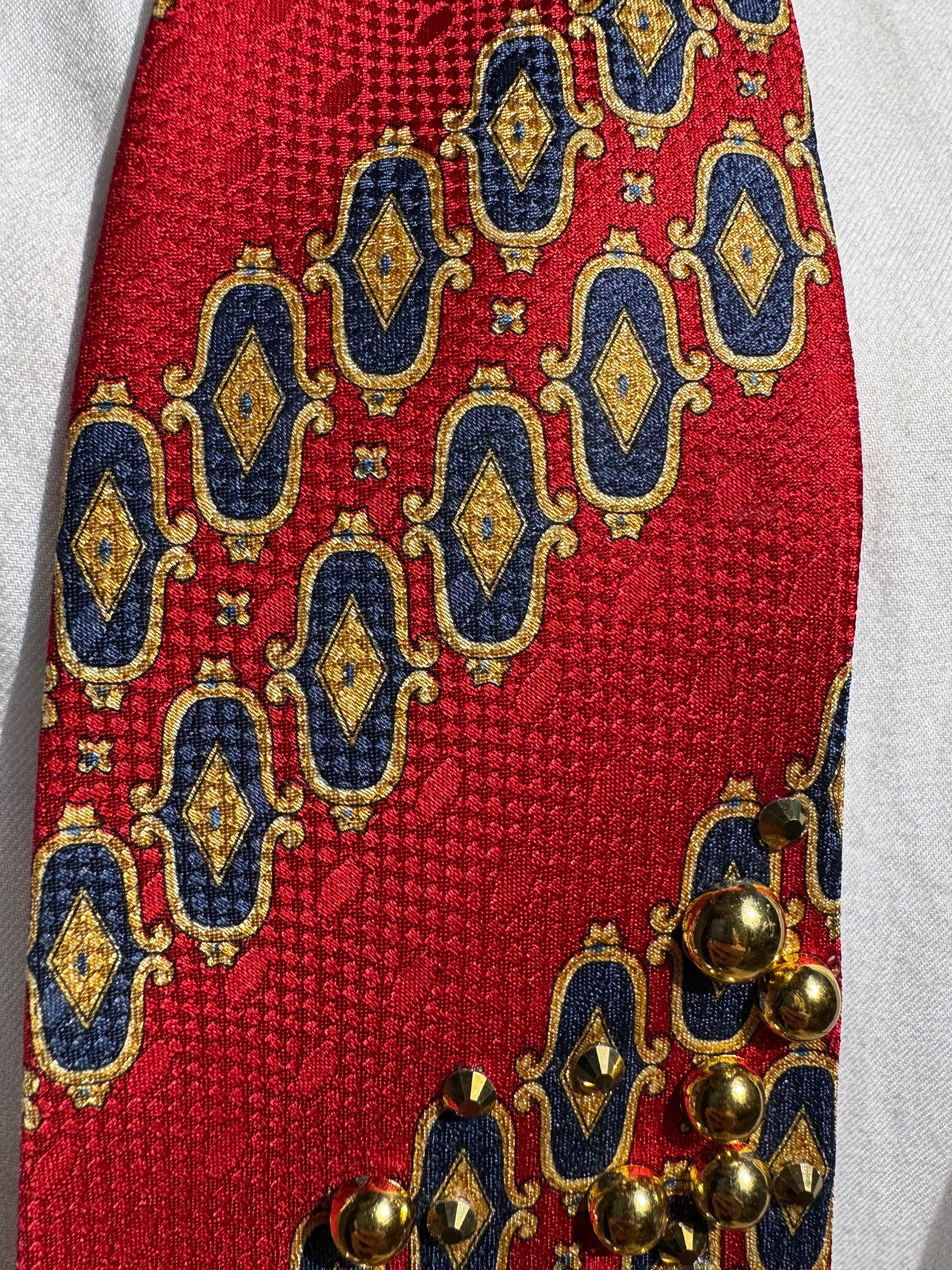 Red and Navy Blue High Class Royalty Tie