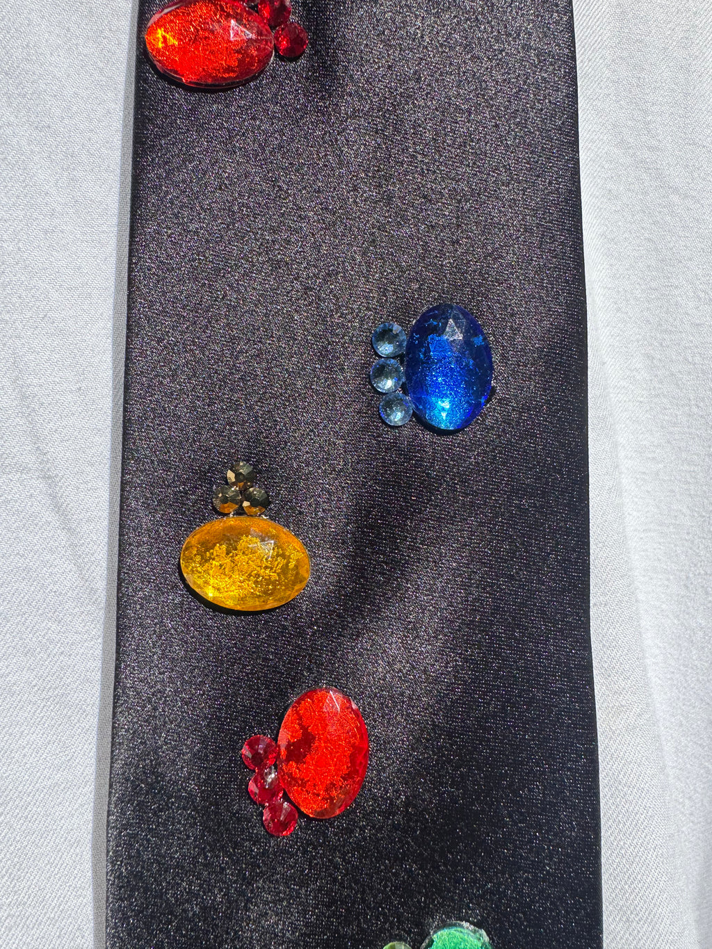 Black Multicolored Space Coding Royalty Space Tie