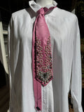 Pink Crystal Charm Pearl Aura Royalty Tie