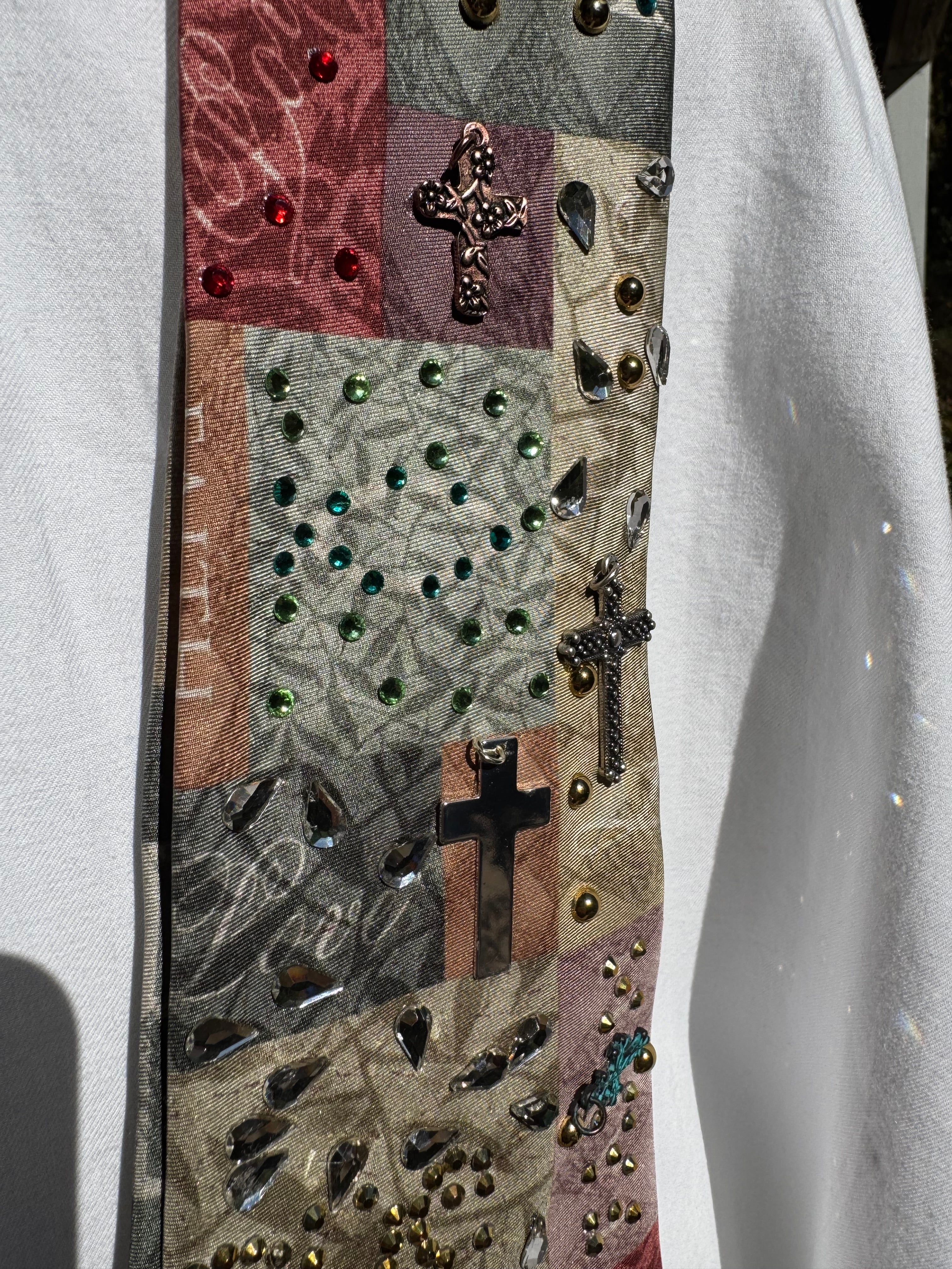 Beige Faith and Hope Royalty Church Tie