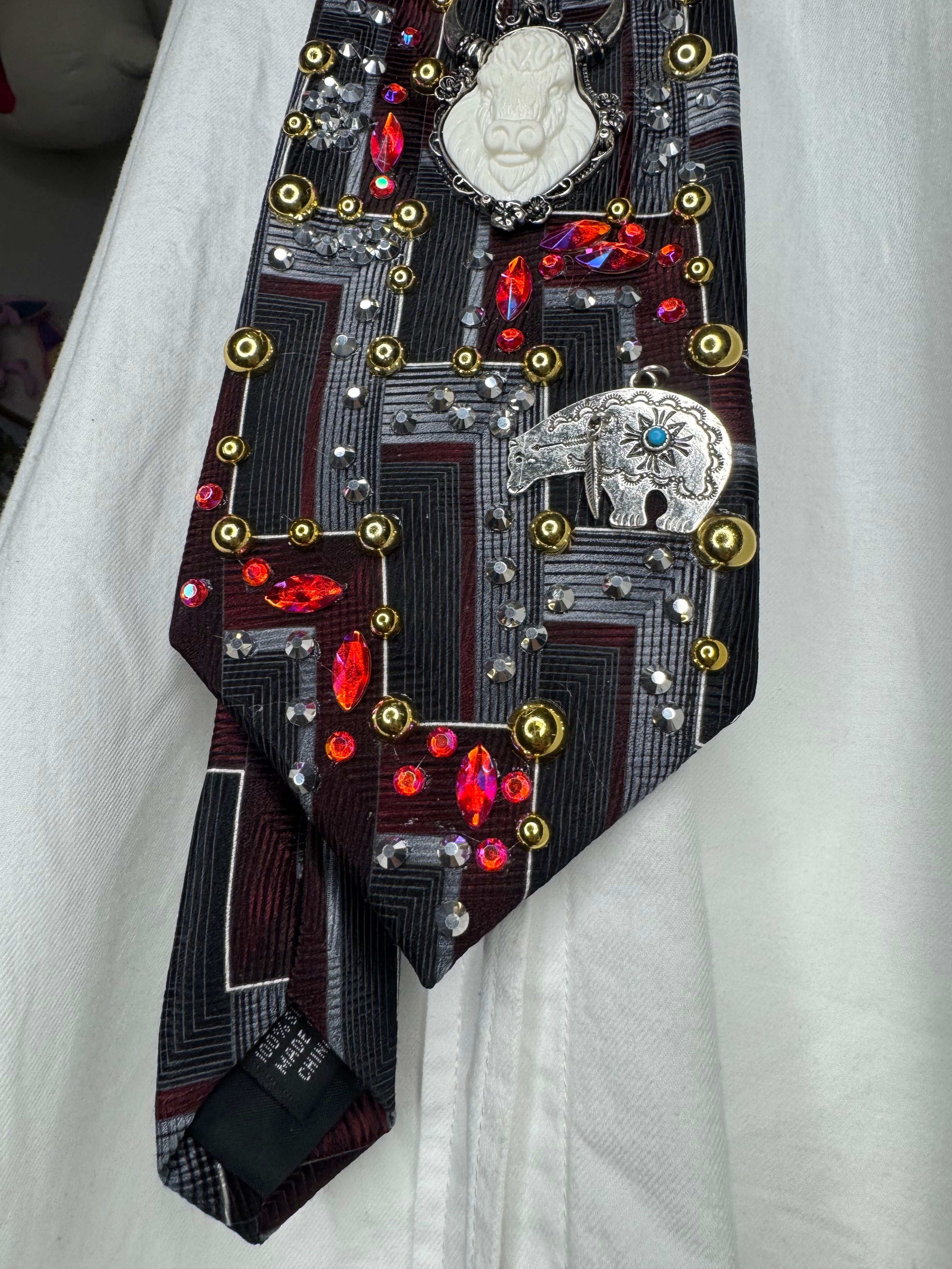Black Native Hunter And Wildlife Predators Royalty Nature Tie