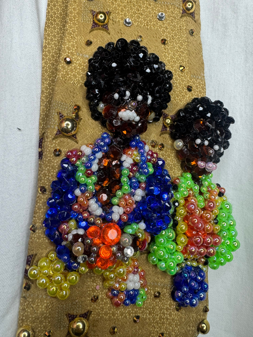 Gold Young Michael & Randy Jackson Chilling Backstage Astrodome 1974 Jackson 5 Tie