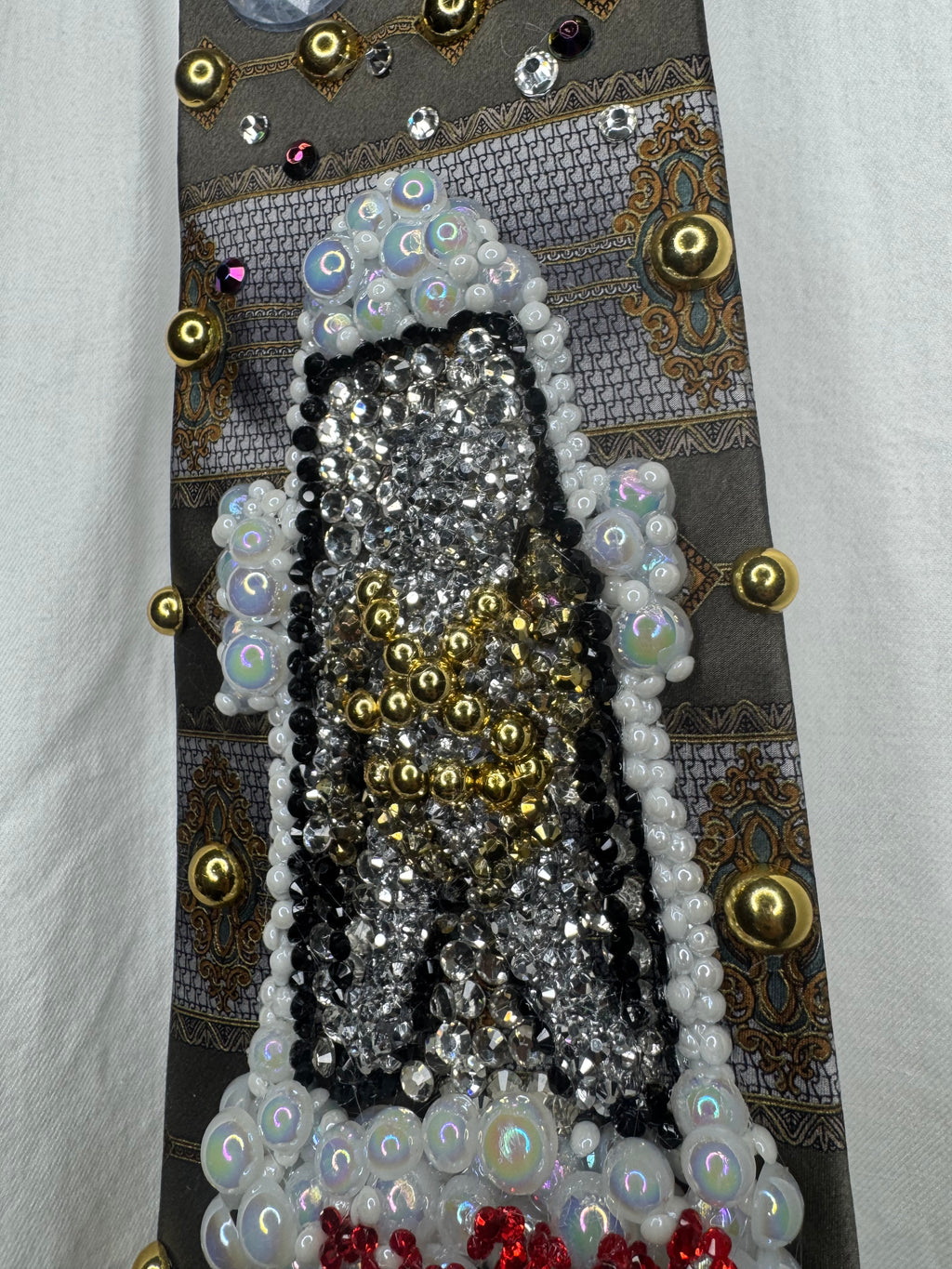 Olive Green and Blue Michael Jackson Chrome Armor MJ-2040 Space Shuttle Intro For HIStory World Tour In Munich 1997 Tie