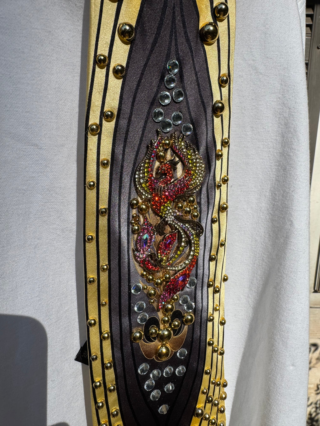 Gold and Grey Supreme Phoenix High Class Royalty Exotic Tie