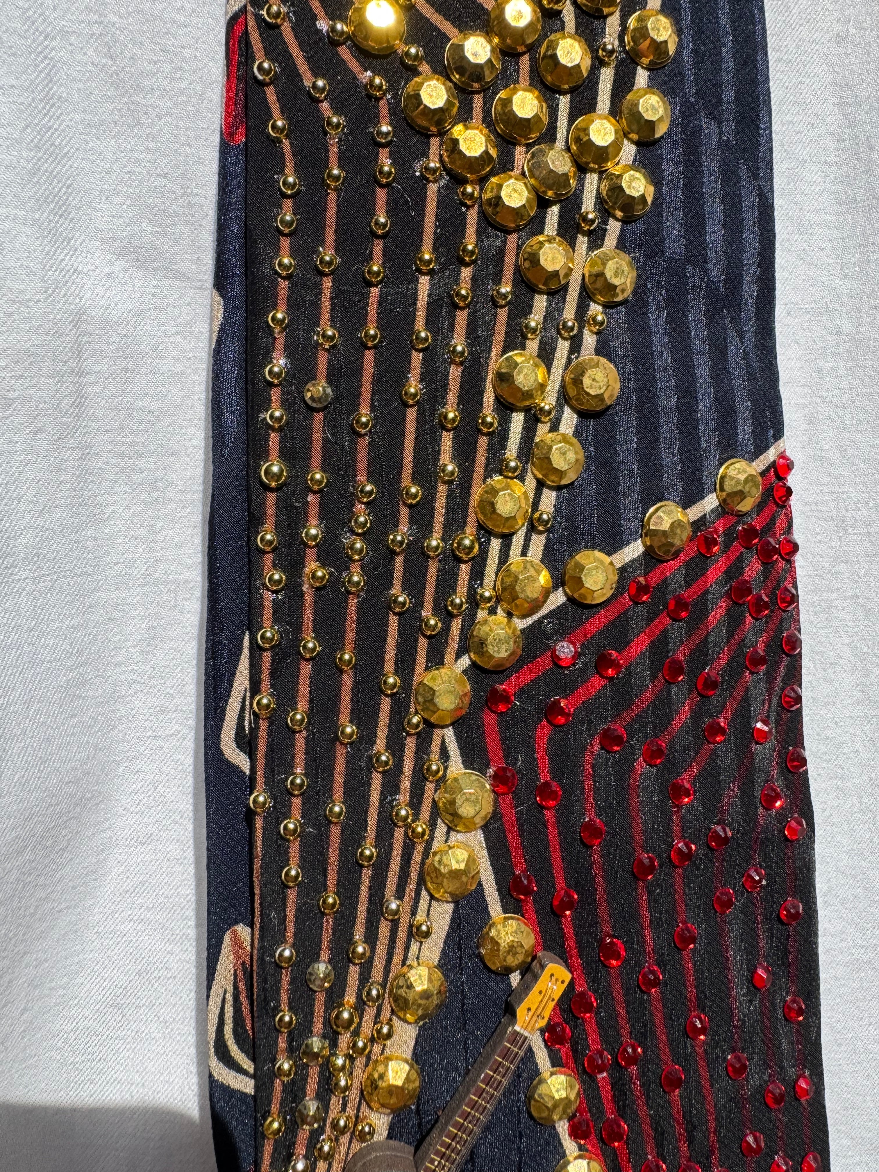 Navy Blue Guitar’s High Class Royalty Music Tie