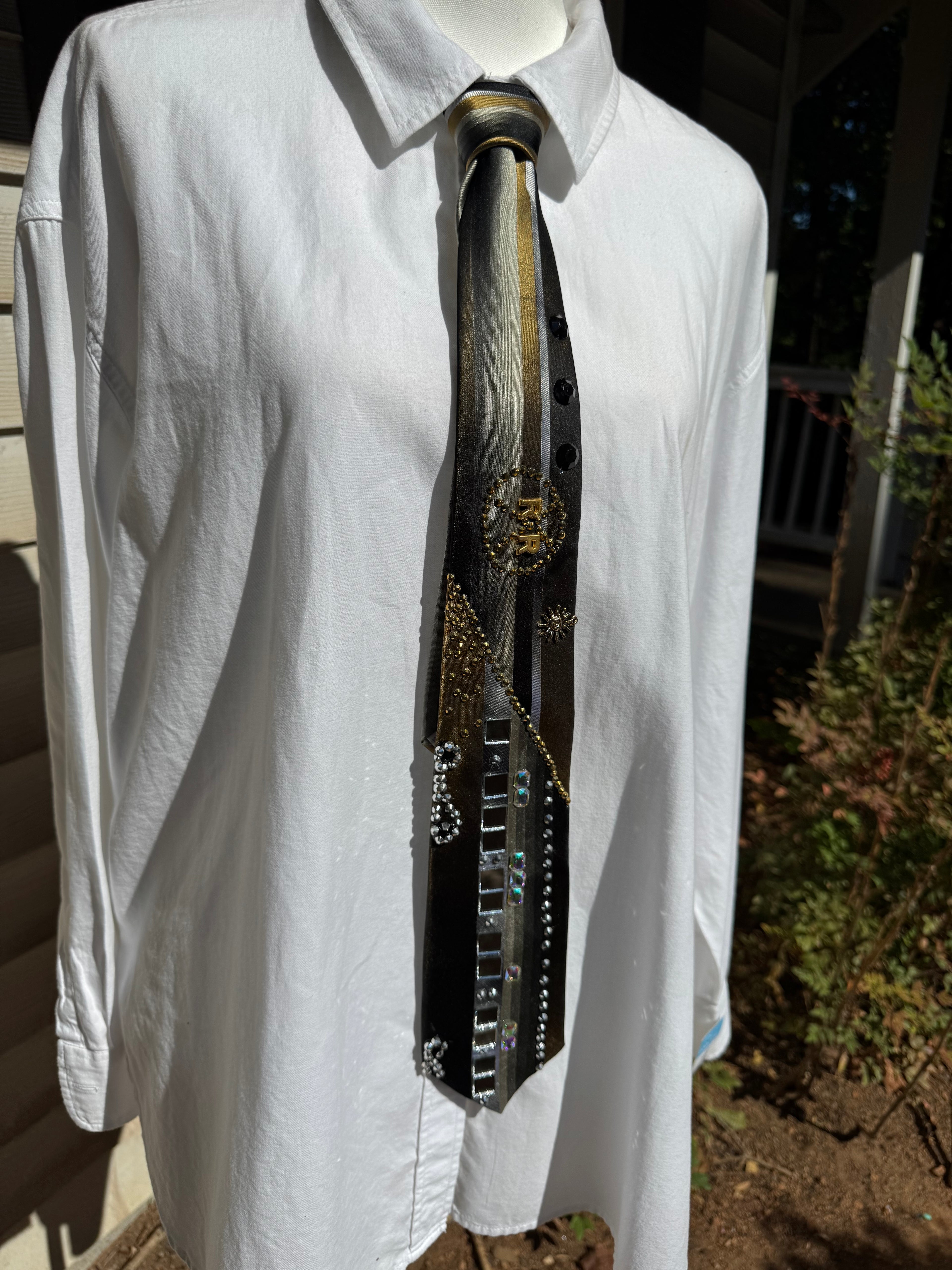 Black and Gold Speed Train Royalty Tie